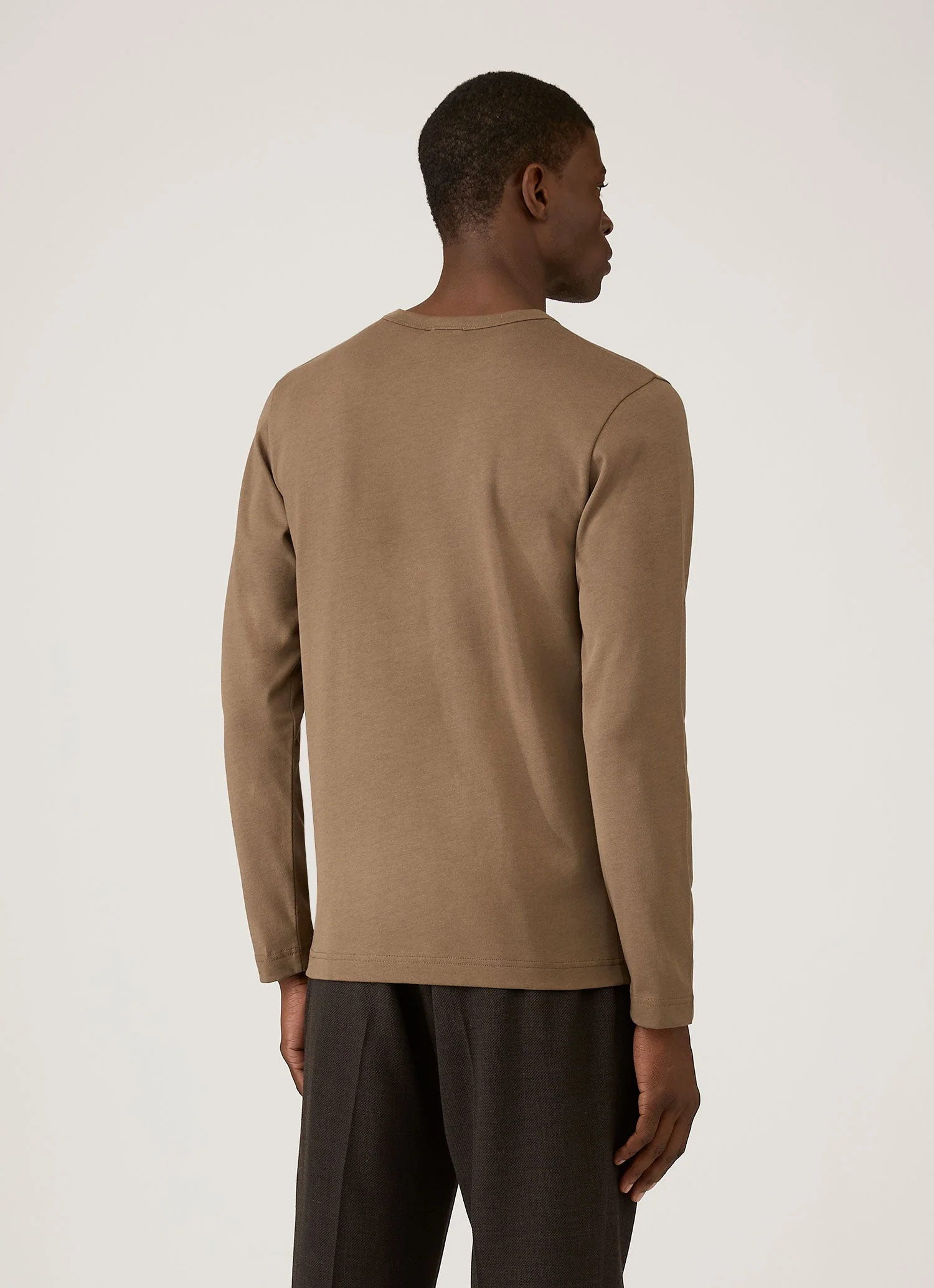 Men's Long Sleeve Heavyweight Jersey T-shirt in Dark Cedar - Image 5