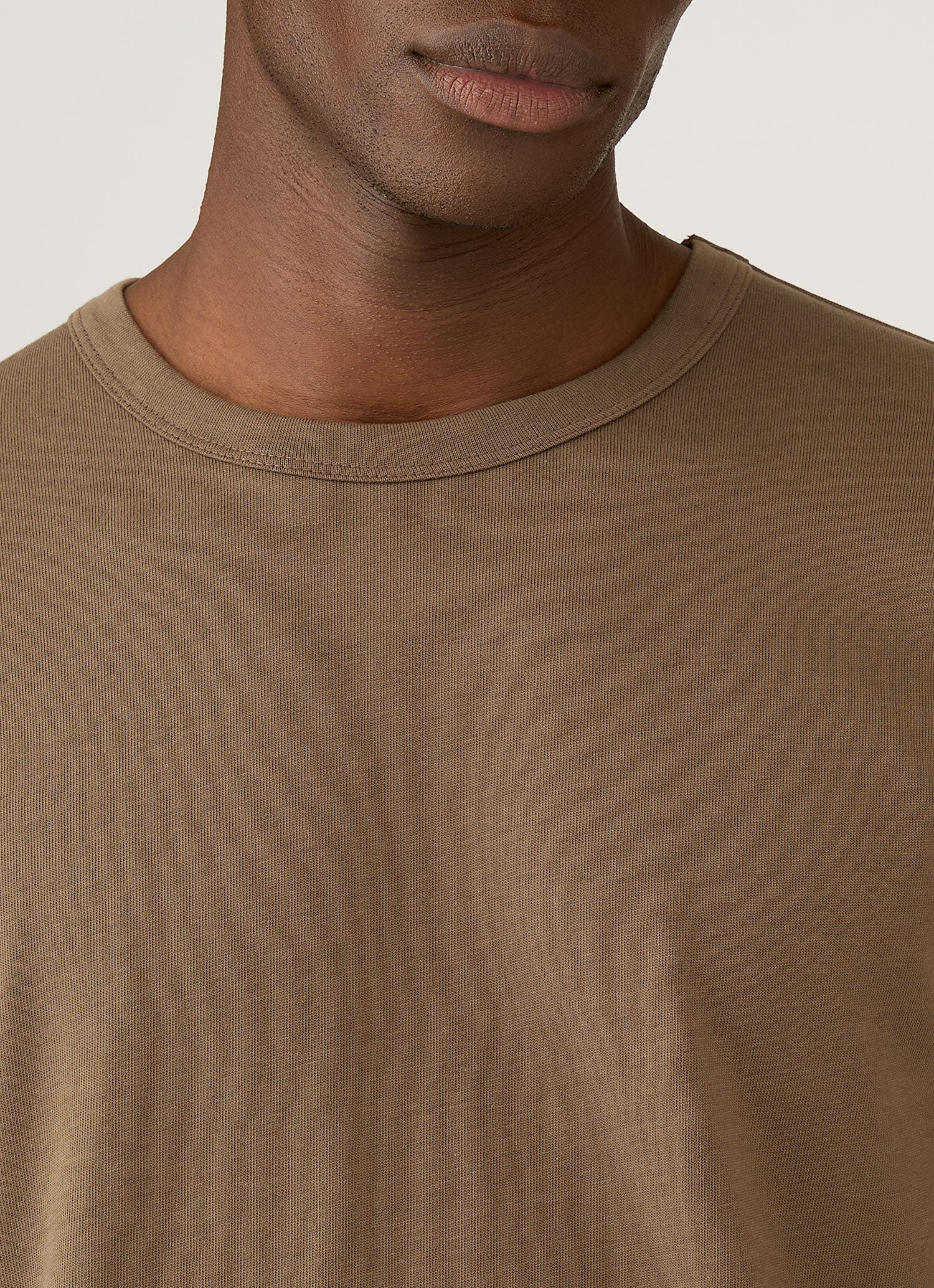 Men's Long Sleeve Heavyweight Jersey T-shirt in Dark Cedar - Image 6