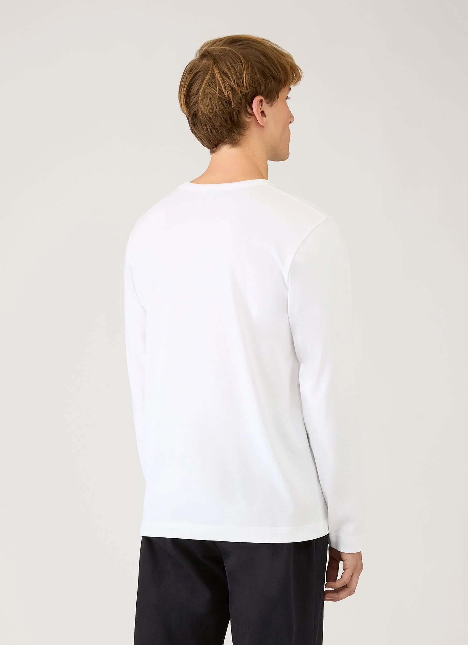 Men's Long Sleeve Heavyweight Jersey T-shirt in White - Image 5