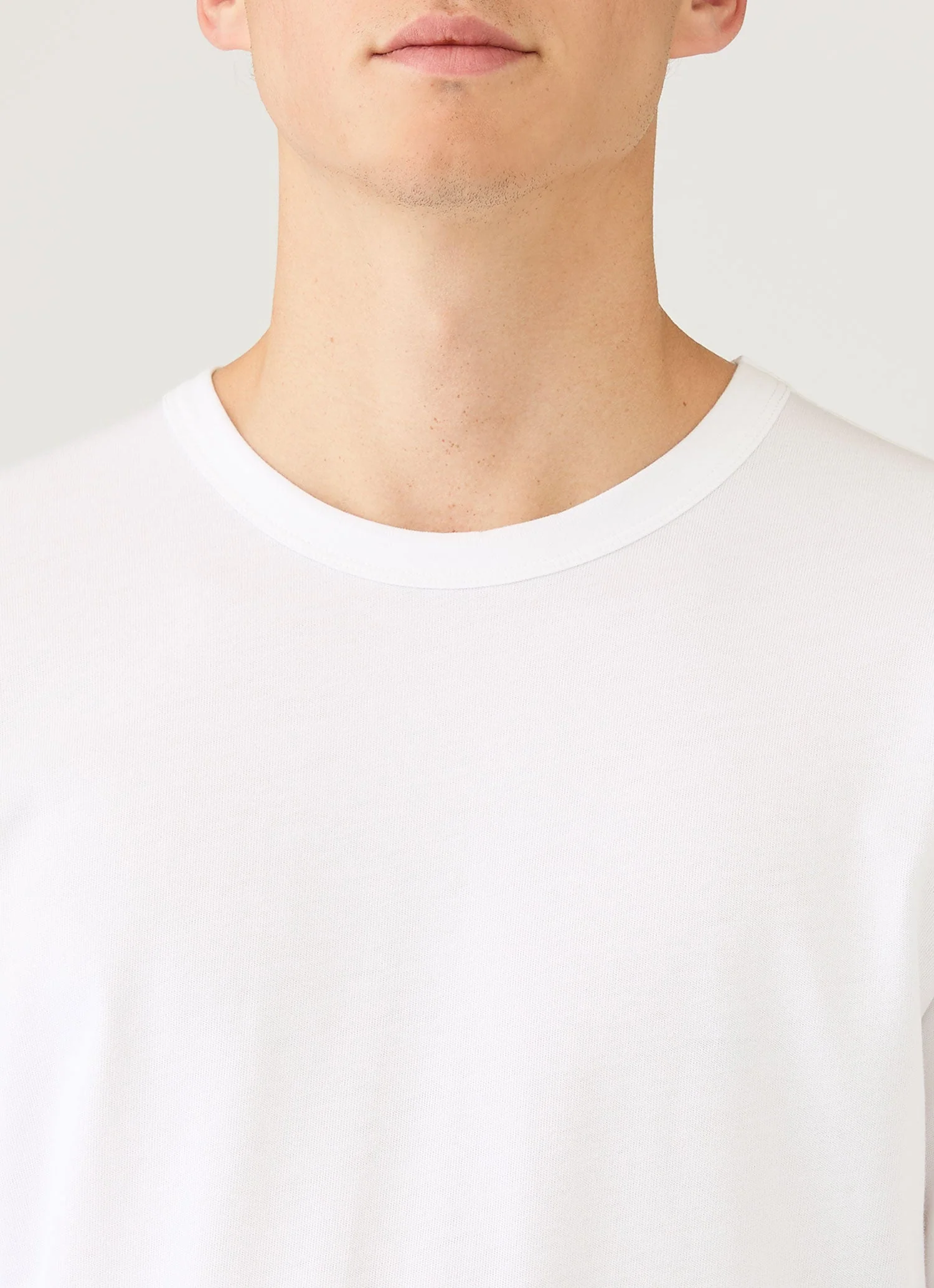 Men's Long Sleeve Heavyweight Jersey T-shirt in White - Image 6
