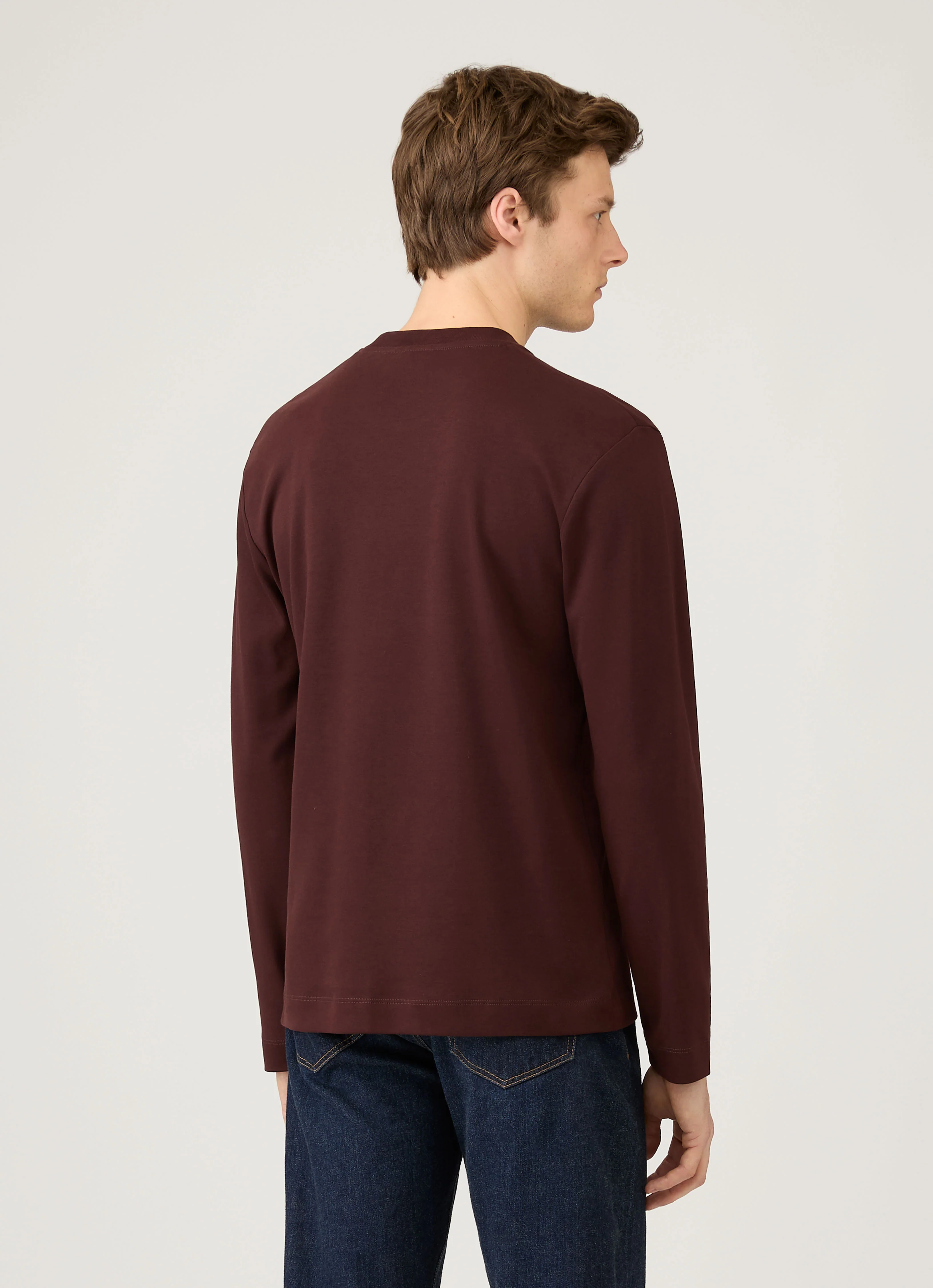Men's Long Sleeve Heavyweight T-shirt in Bakelite - Image 6
