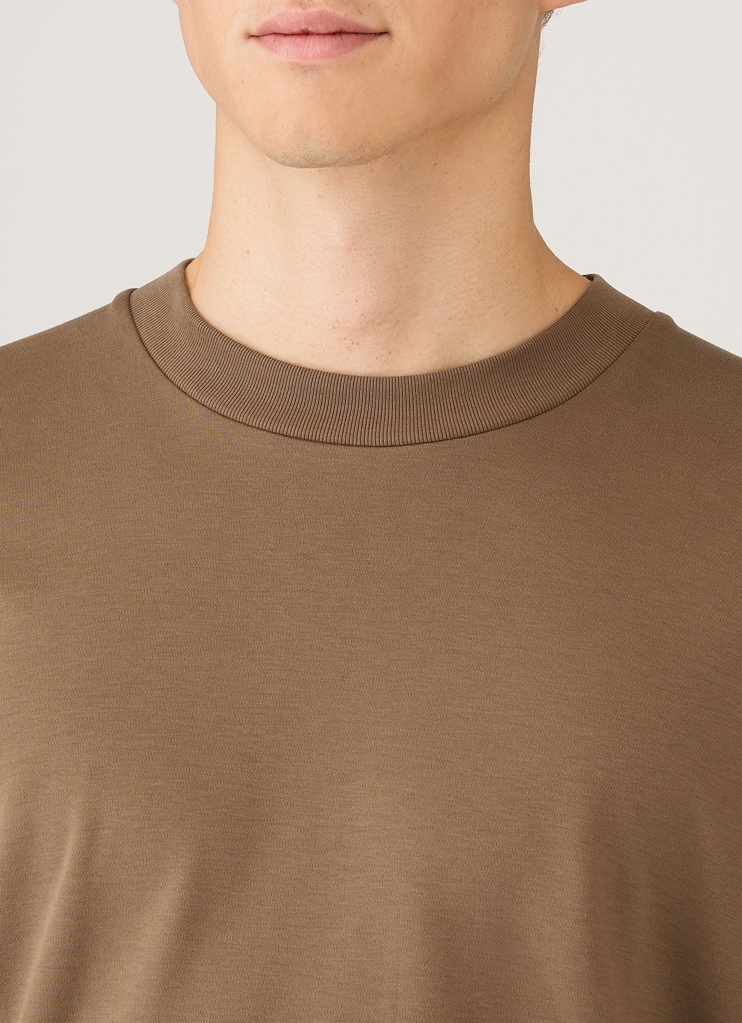 Men's Long Sleeve Heavyweight T-shirt in Dark Cedar - Image 6