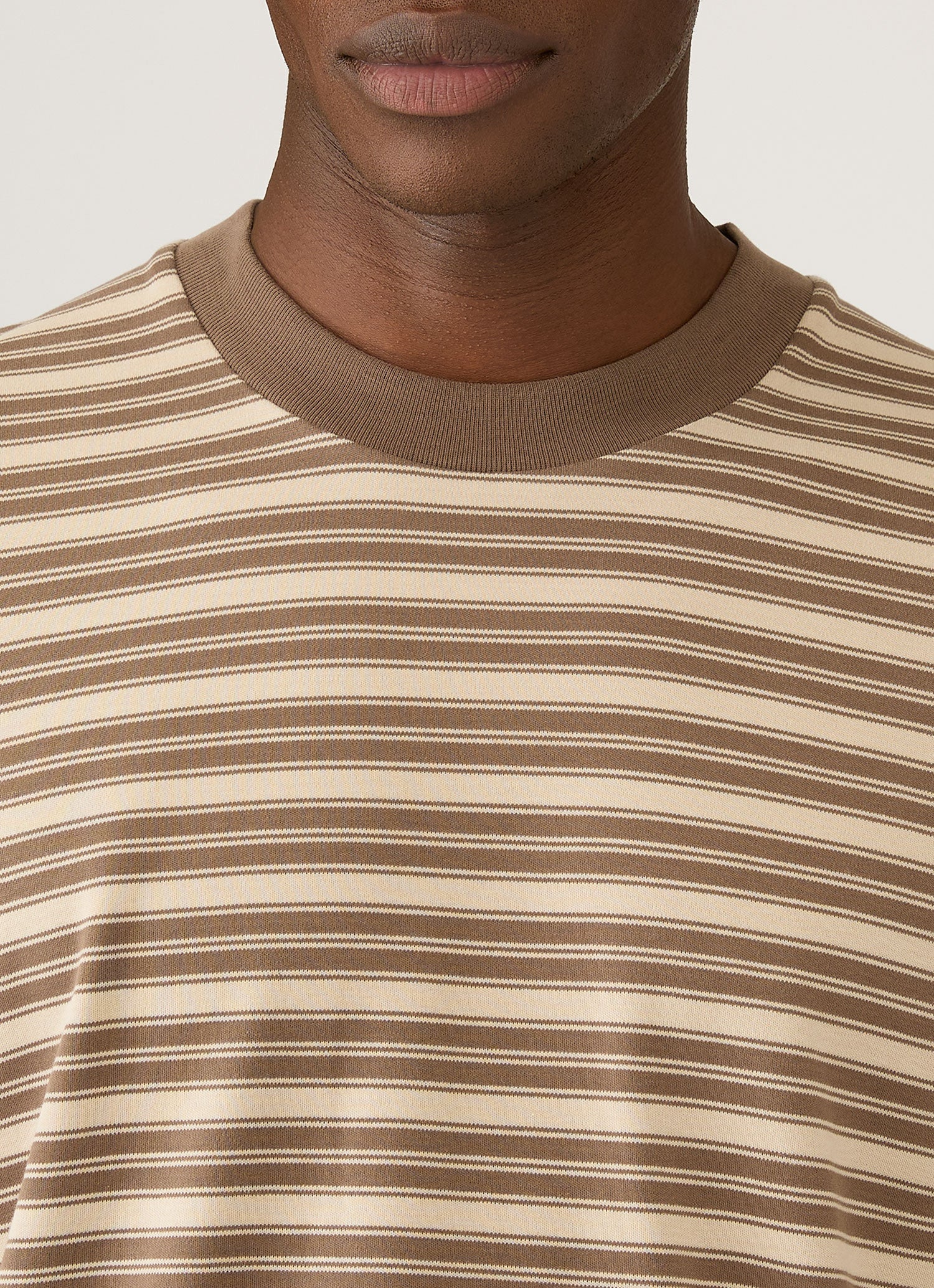 Men's Long Sleeve Heavyweight T-shirt in Hazelwood/Dark Cedar - Image 6