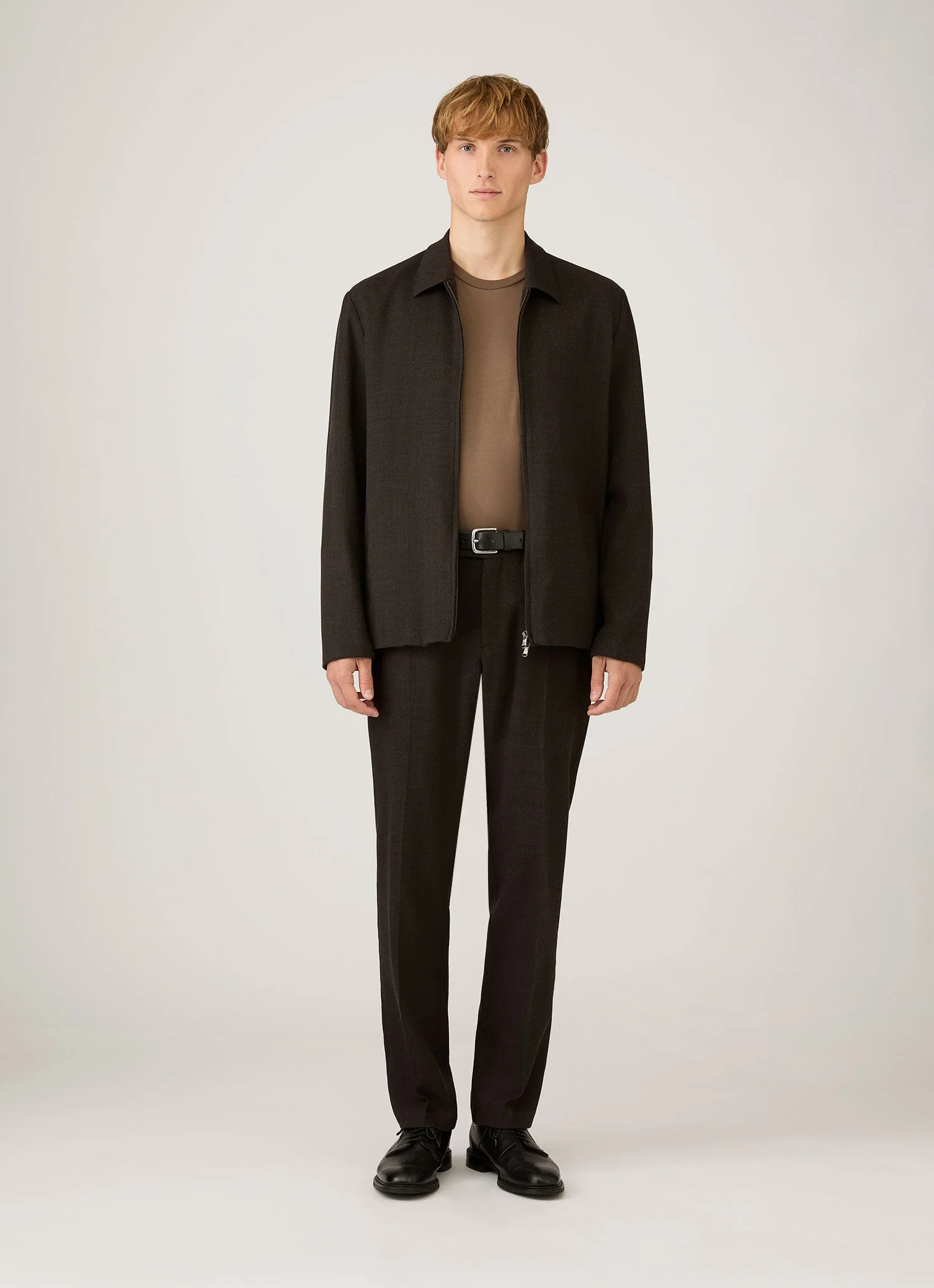 Men's Long Sleeve Riviera Midweight T‑shirt in Dark Cedar - Image 3