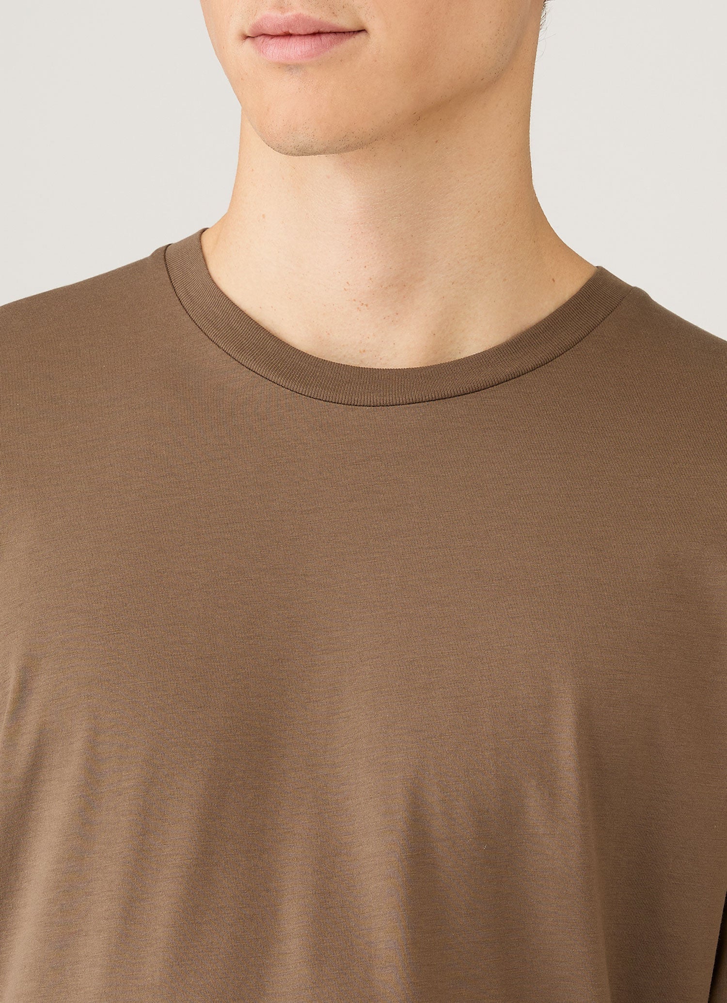 Men's Long Sleeve Riviera Midweight T‑shirt in Dark Cedar - Image 6