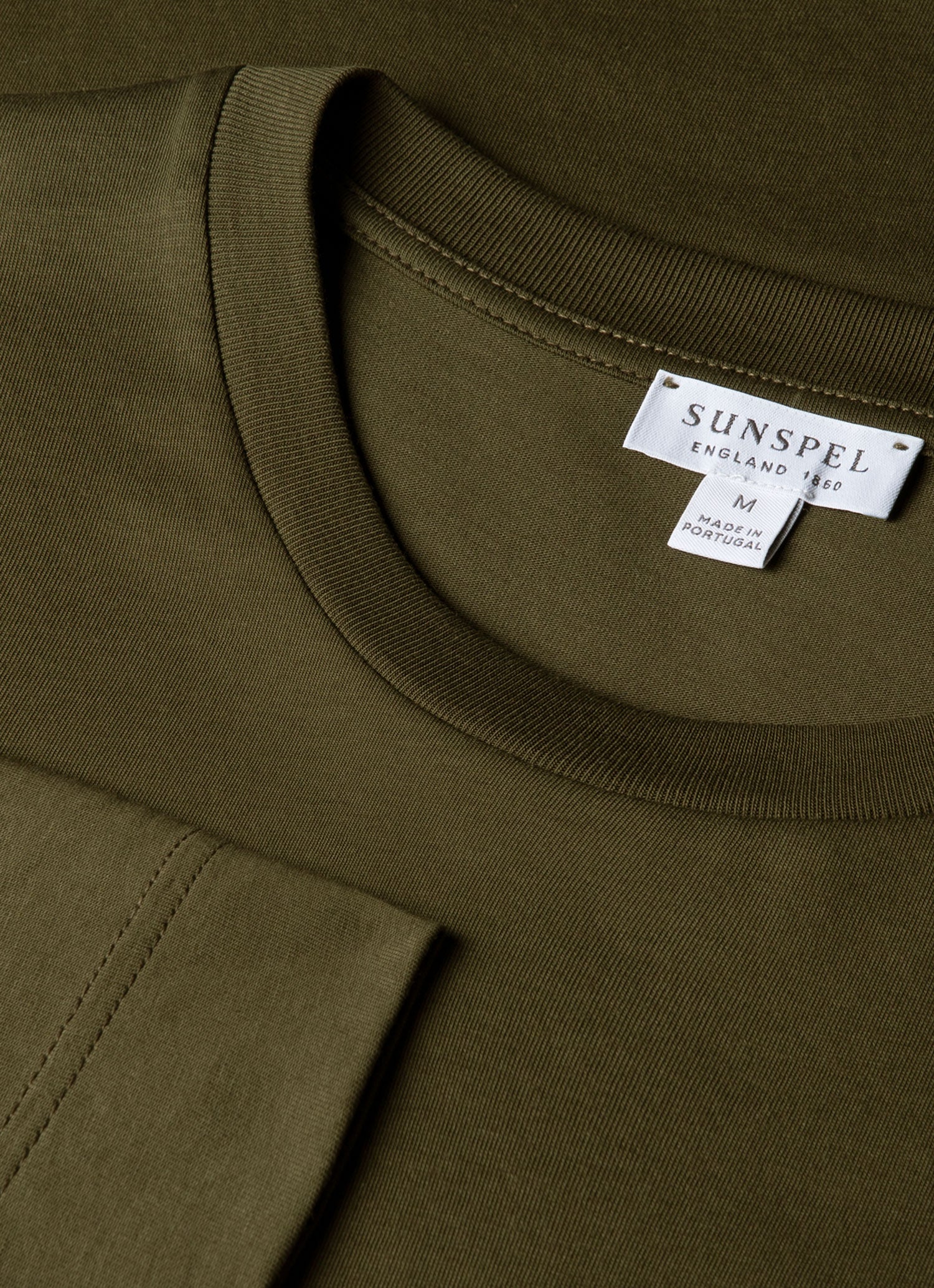 Men's Long Sleeve Riviera Midweight T‑shirt in Deep Olive - Image 4