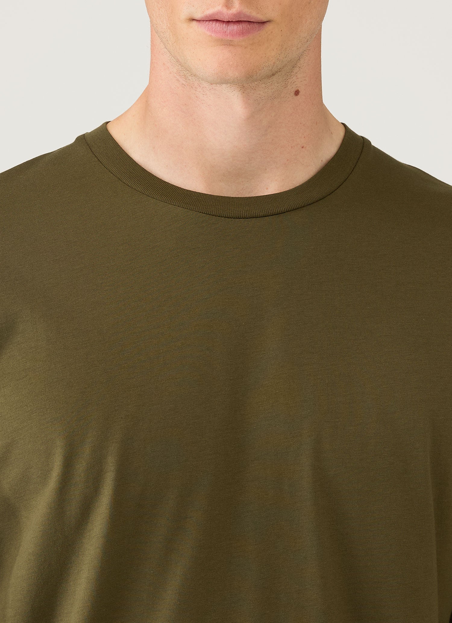 Men's Long Sleeve Riviera Midweight T‑shirt in Deep Olive - Image 6