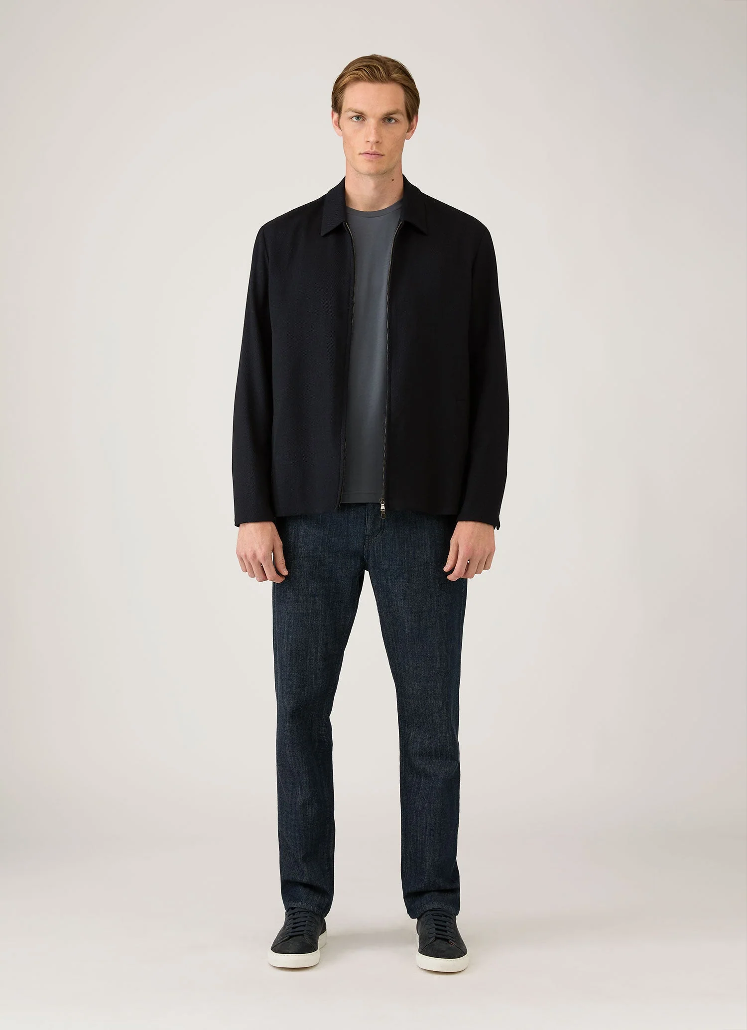 Men's Long Sleeve Riviera Midweight T‑shirt in Slate Blue - Image 3