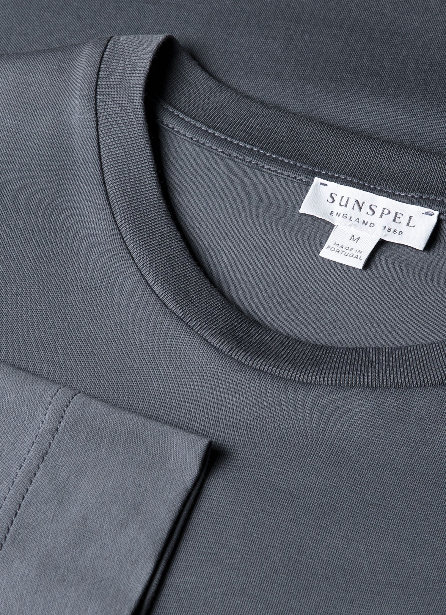 Men's Long Sleeve Riviera Midweight T‑shirt in Slate Blue - Image 4