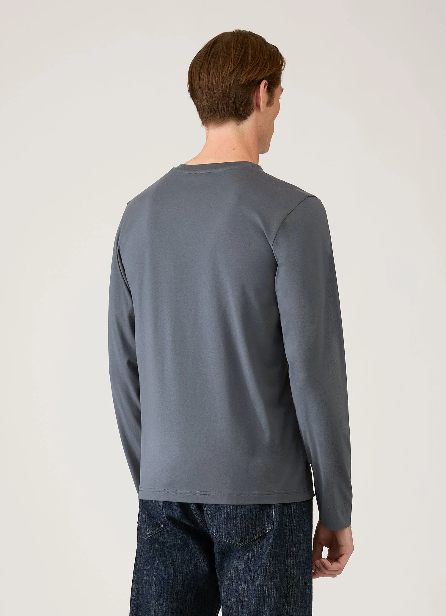 Men's Long Sleeve Riviera Midweight T‑shirt in Slate Blue - Image 5