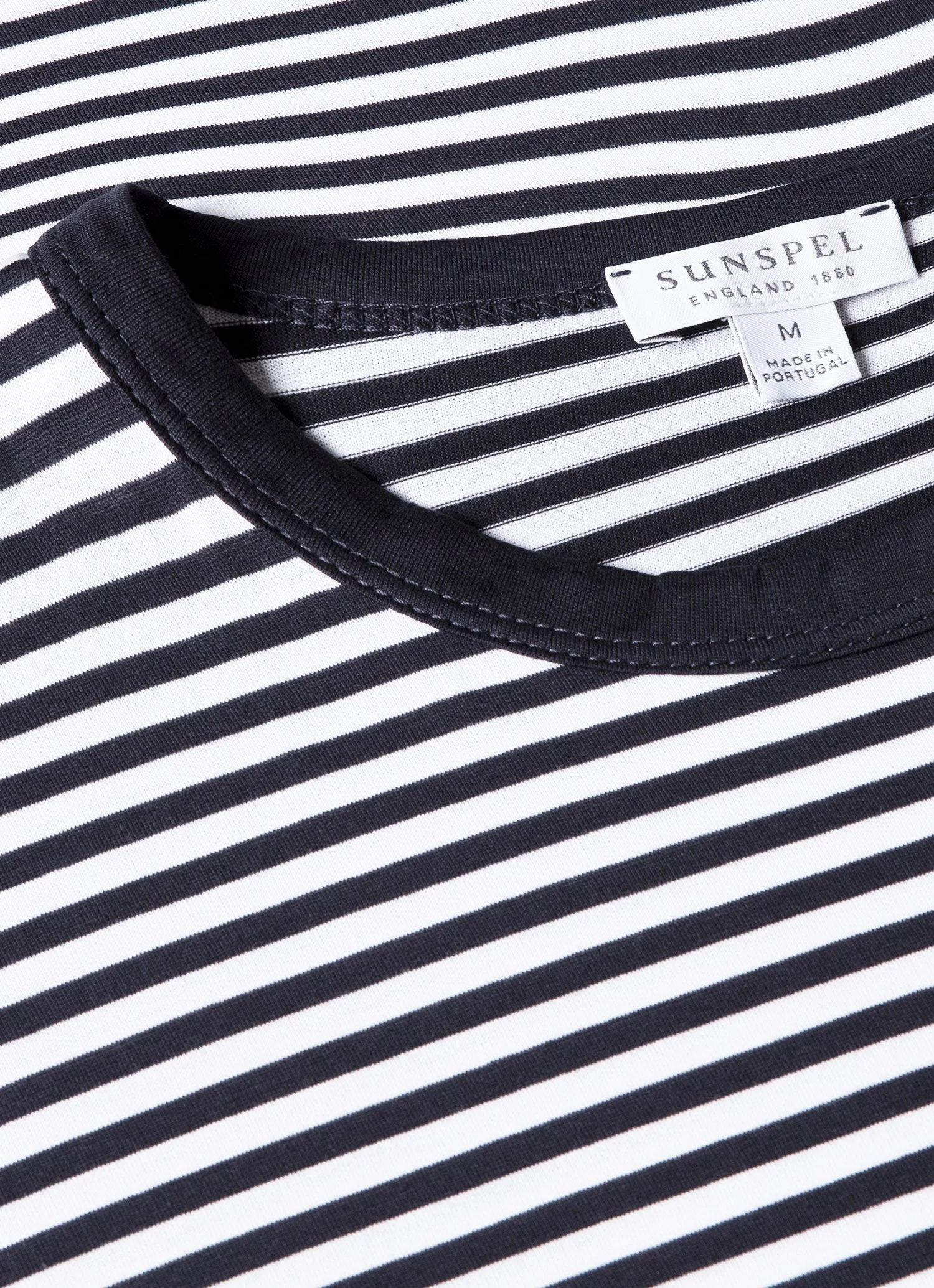 Men's Classic T-shirt in Navy/White English Stripe - Image 4