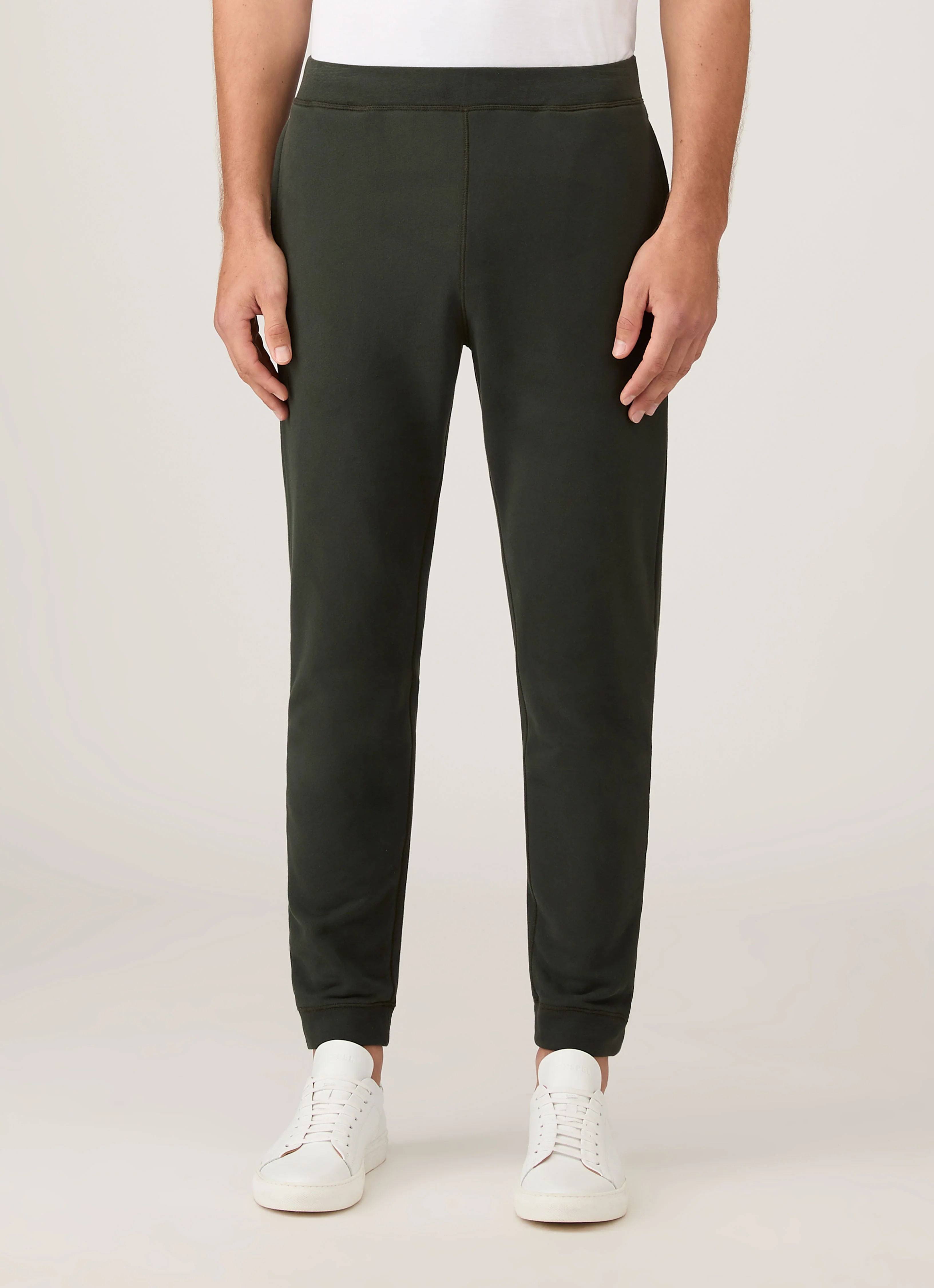Men's Loopback Sweatpants in Dark Green - Image 2
