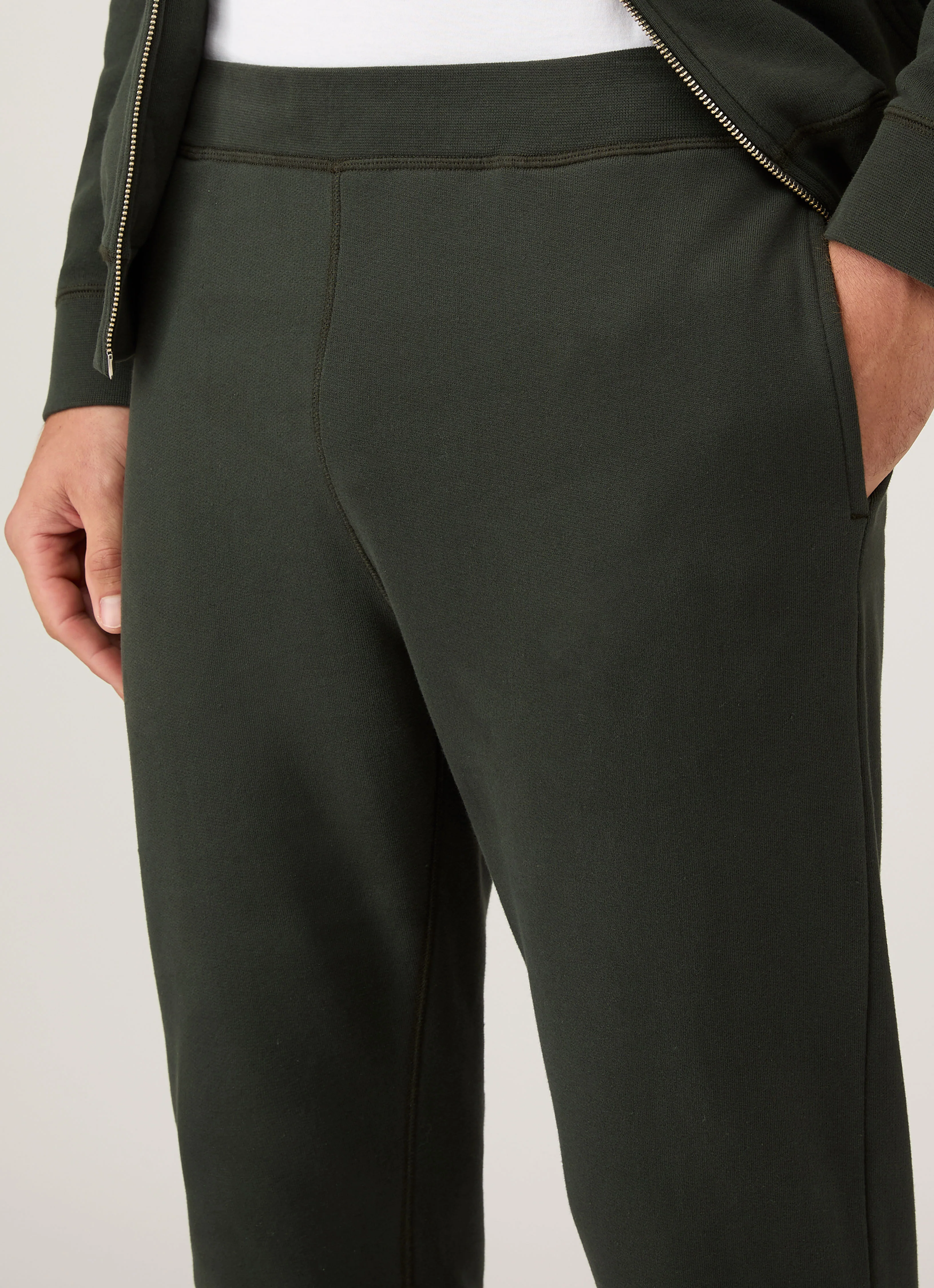 Men's Loopback Sweatpants in Dark Green - Image 6