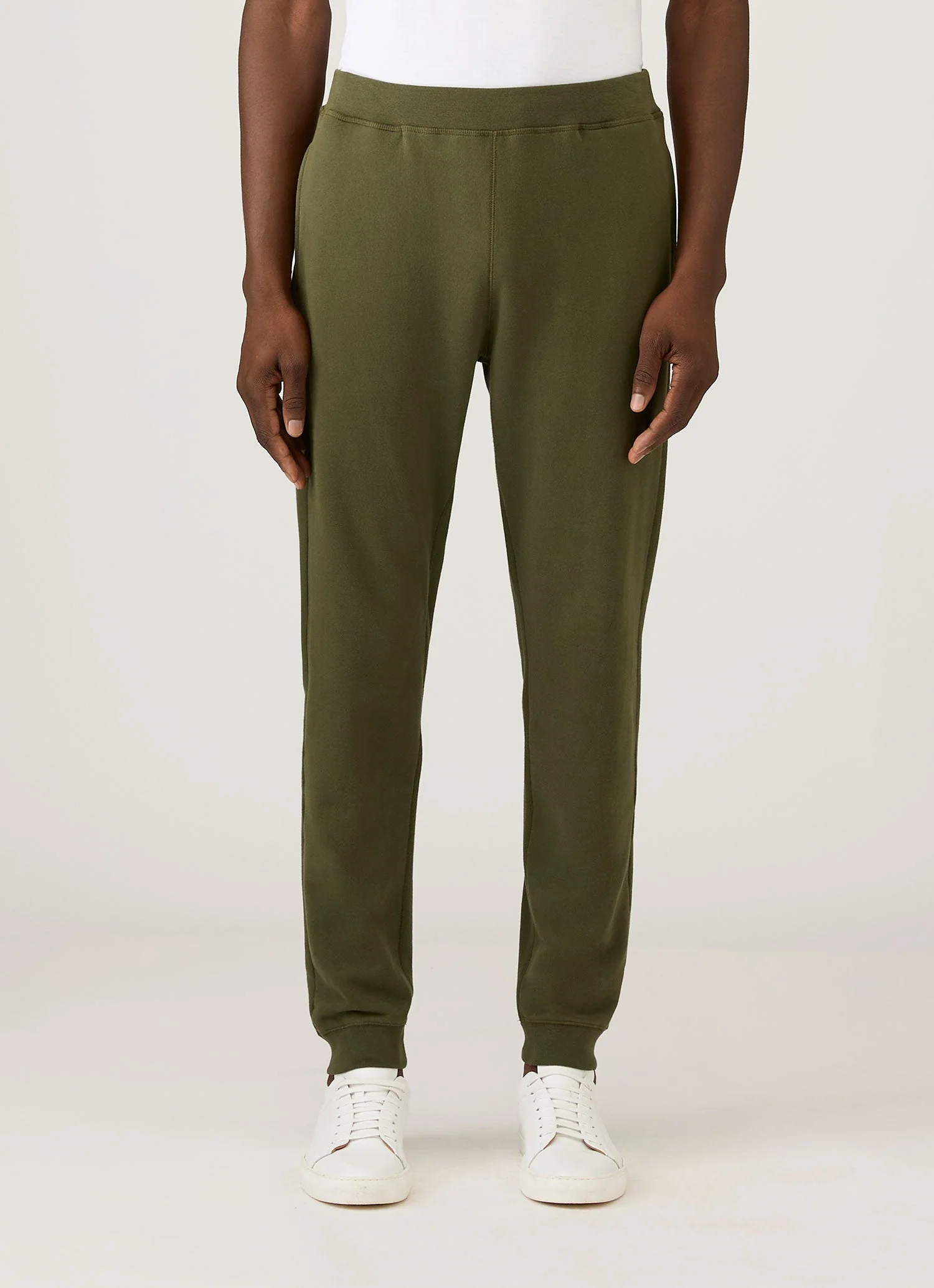 Men's Loopback Sweatpants in Deep Olive - Image 2