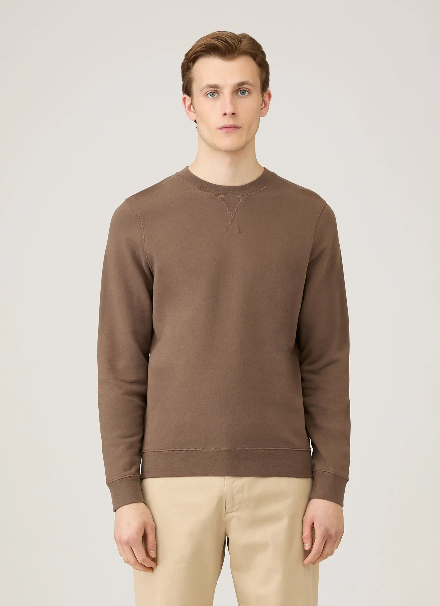 Men's Loopback Sweatshirt in Bark - Image 2