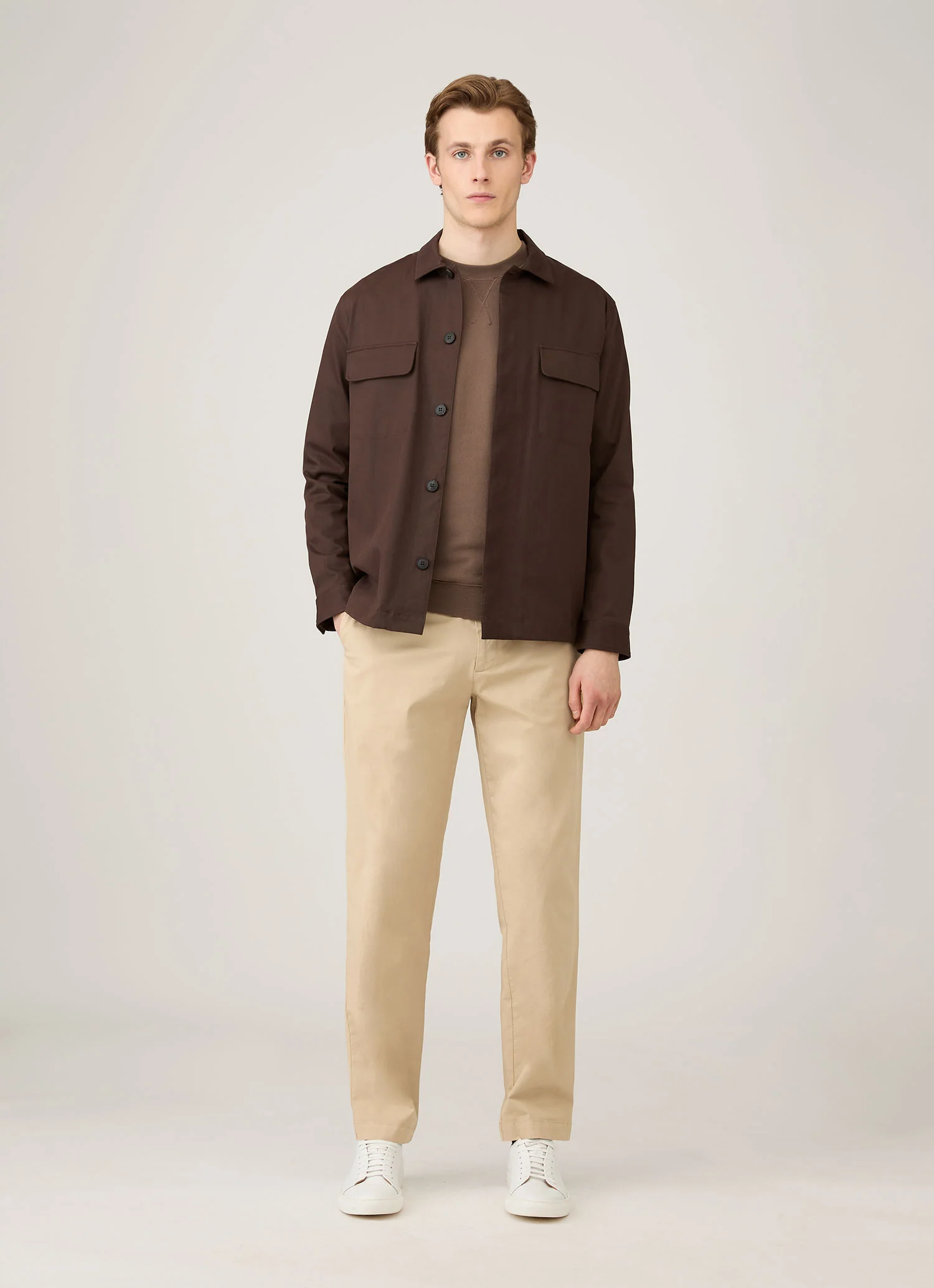 Men's Loopback Sweatshirt in Bark - Image 3