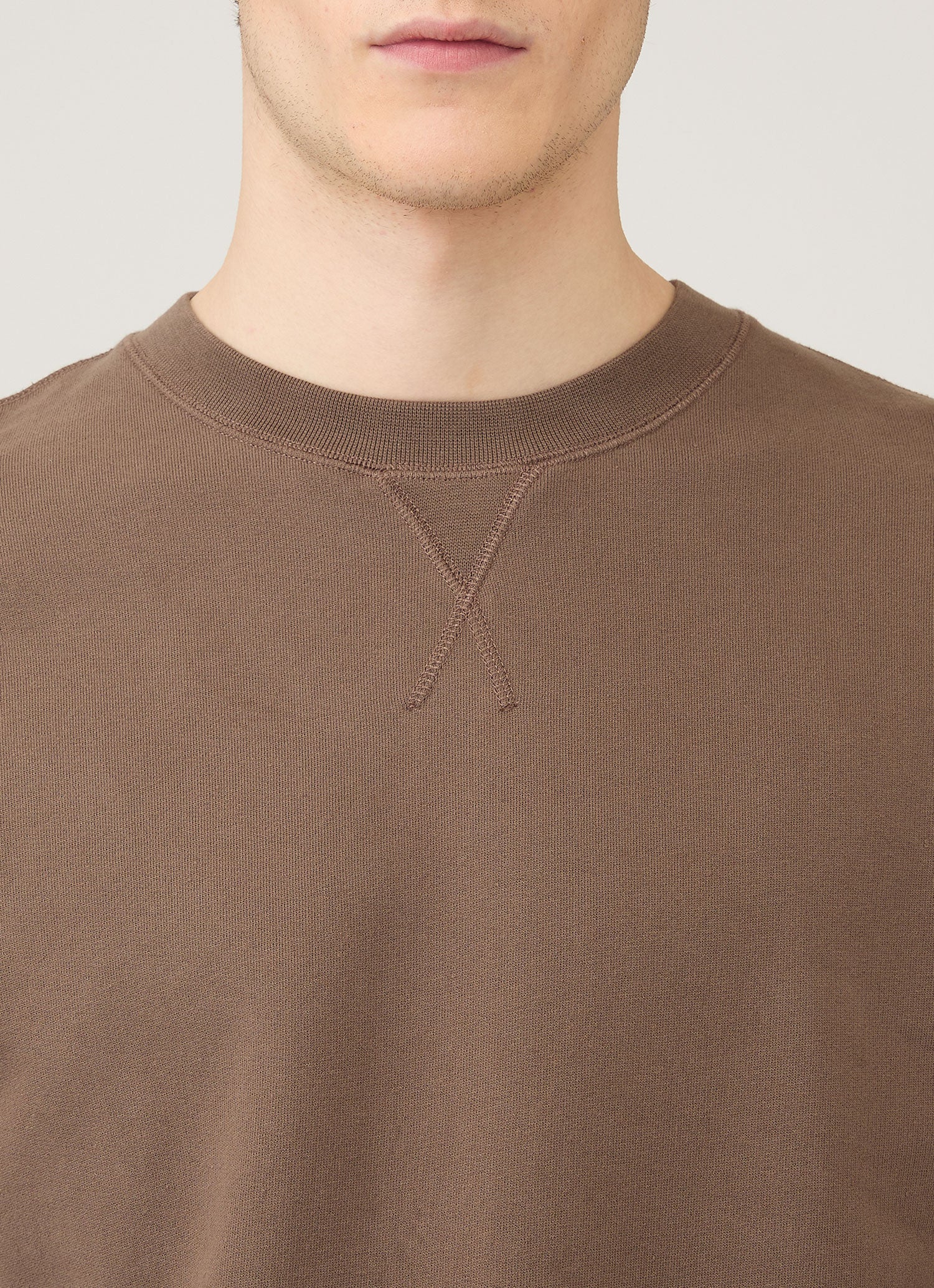 Men's Loopback Sweatshirt in Bark - Image 6