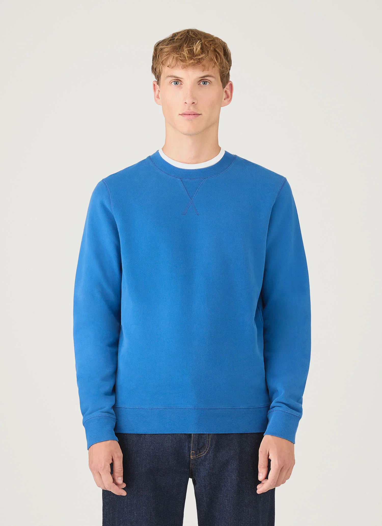 Men's Loopback Sweatshirt in Cobalt - Image 2