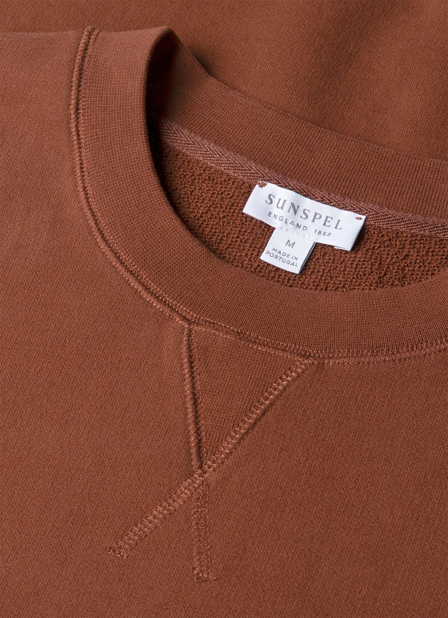 Men's Loopback Sweatshirt in Conker Brown - Image 4