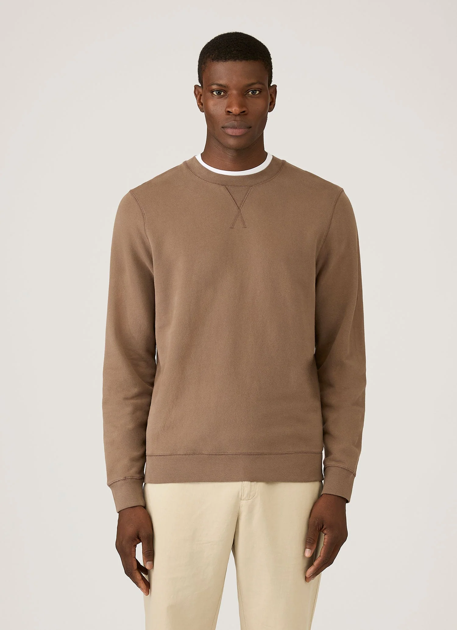 Men's Loopback Sweatshirt in Dark Cedar - Image 2