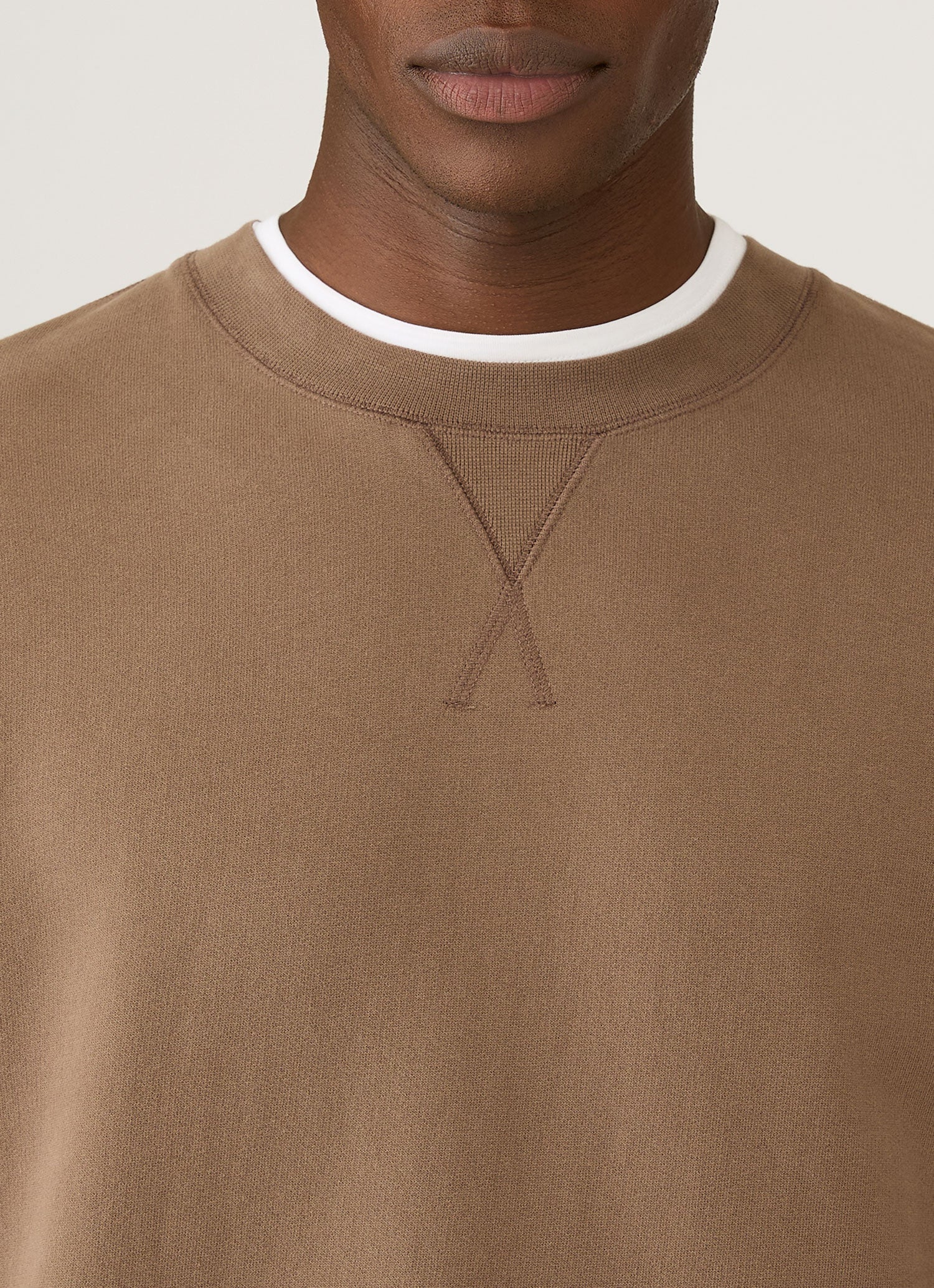 Men's Loopback Sweatshirt in Dark Cedar - Image 6