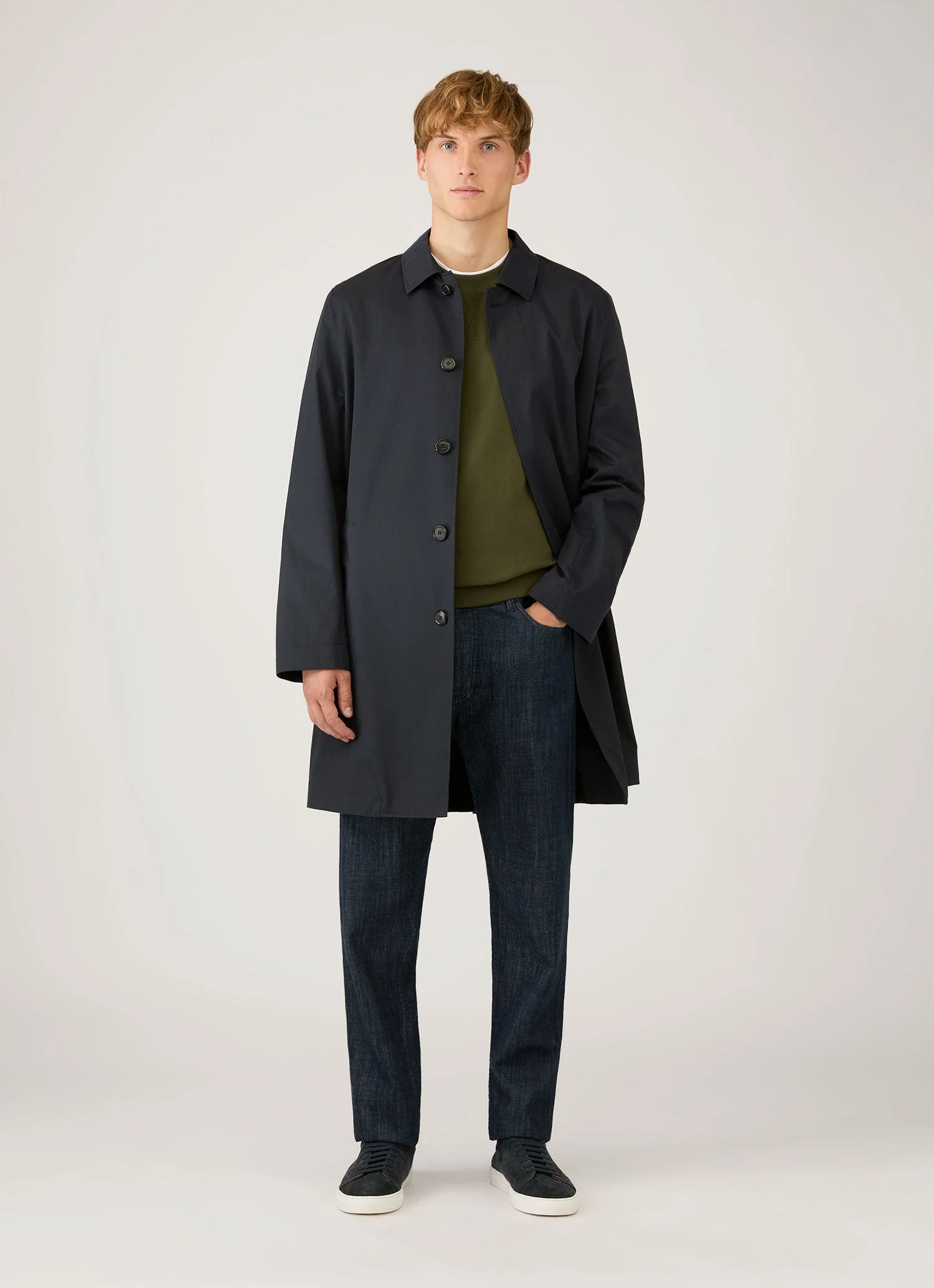 Men's Loopback Sweatshirt in Deep Olive - Image 3