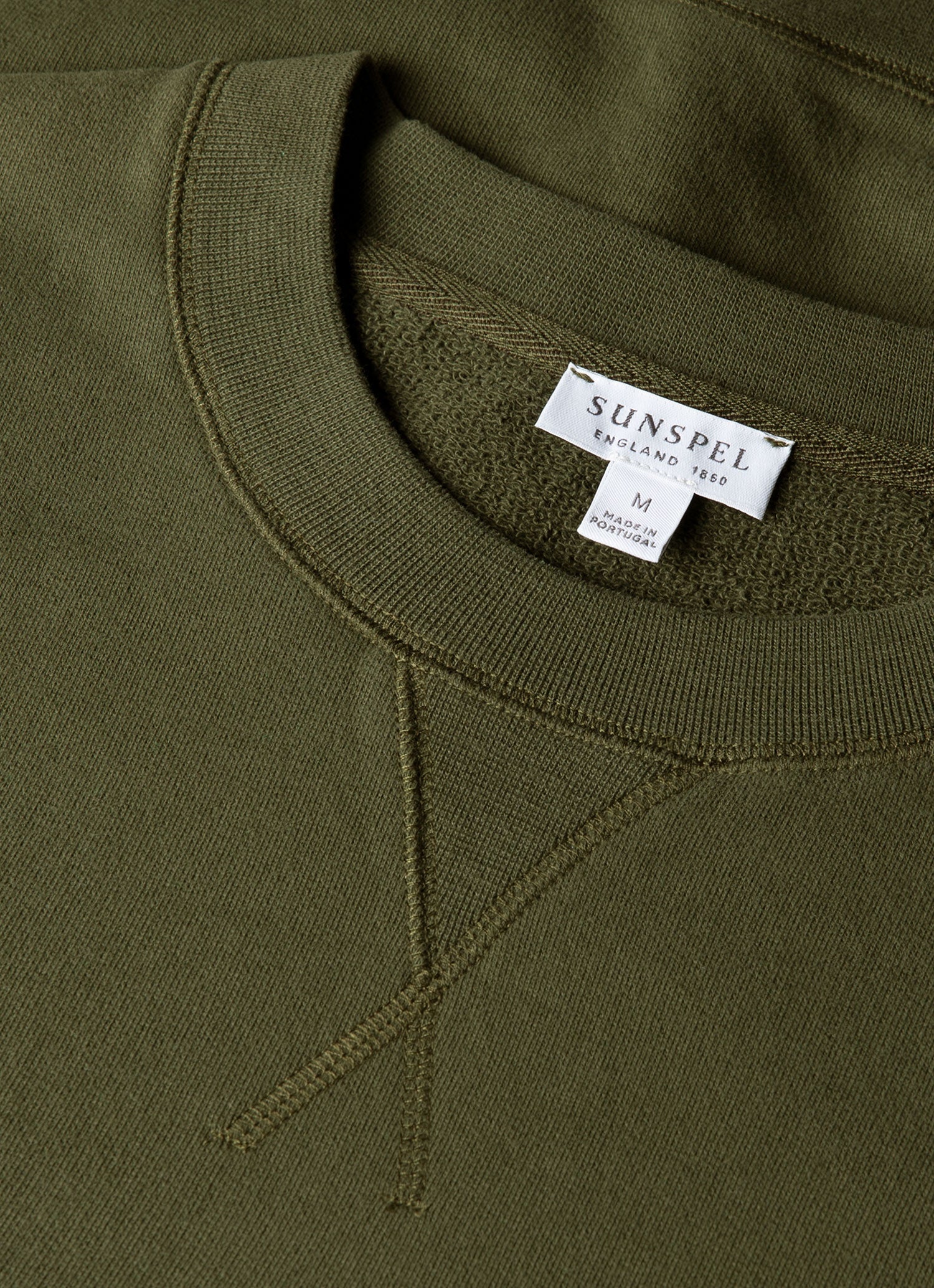 Men's Loopback Sweatshirt in Deep Olive - Image 4
