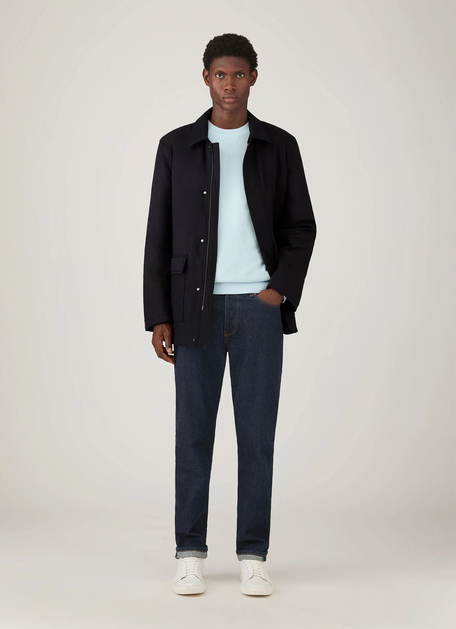 Men's Loopback Sweatshirt in Frost Blue - Image 3