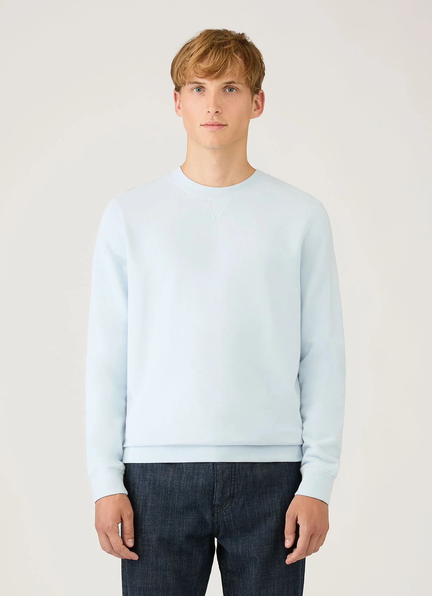 Men's Loopback Sweatshirt in Pastel Blue - Image 2