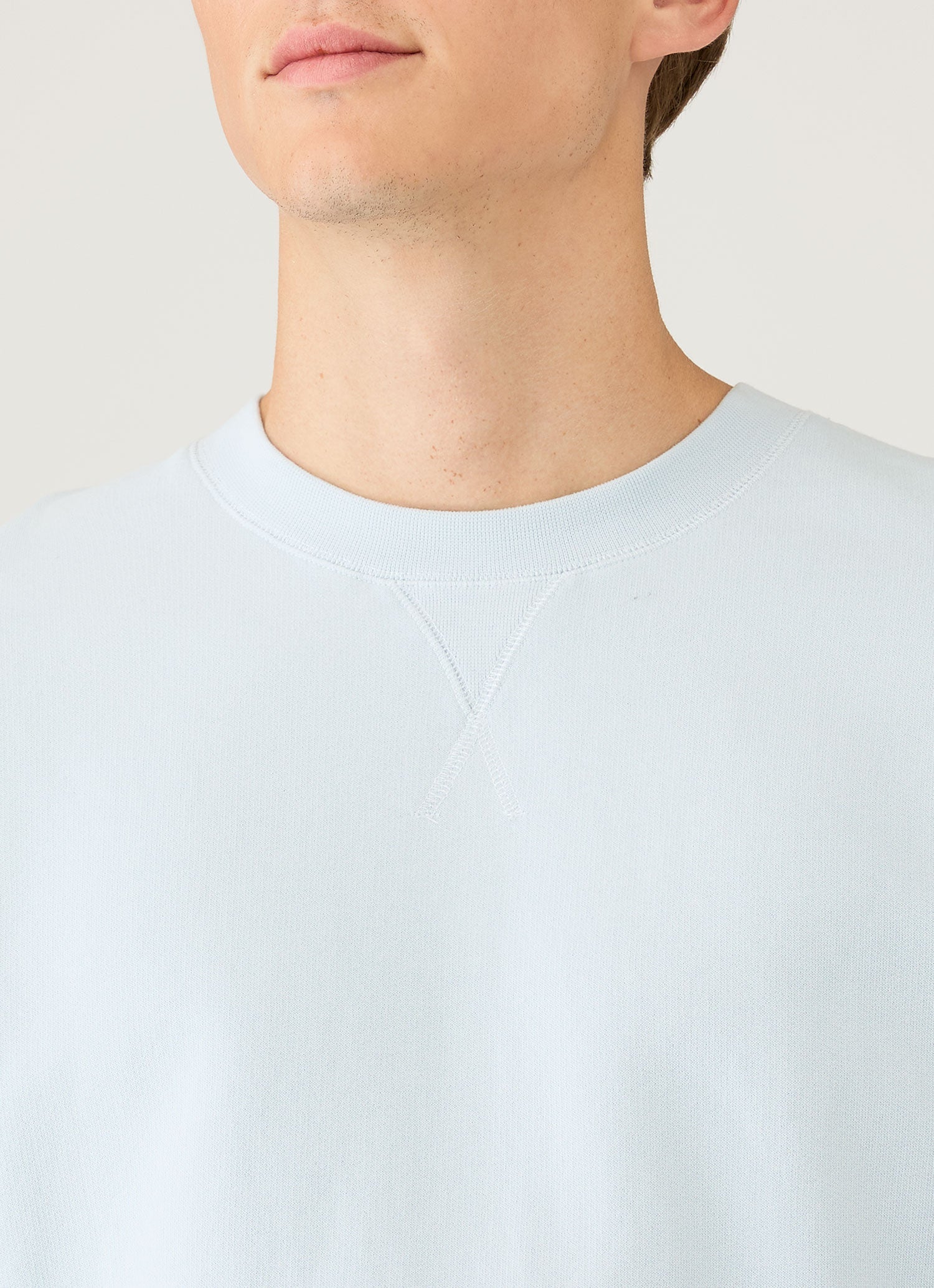 Men's Loopback Sweatshirt in Pastel Blue - Image 6