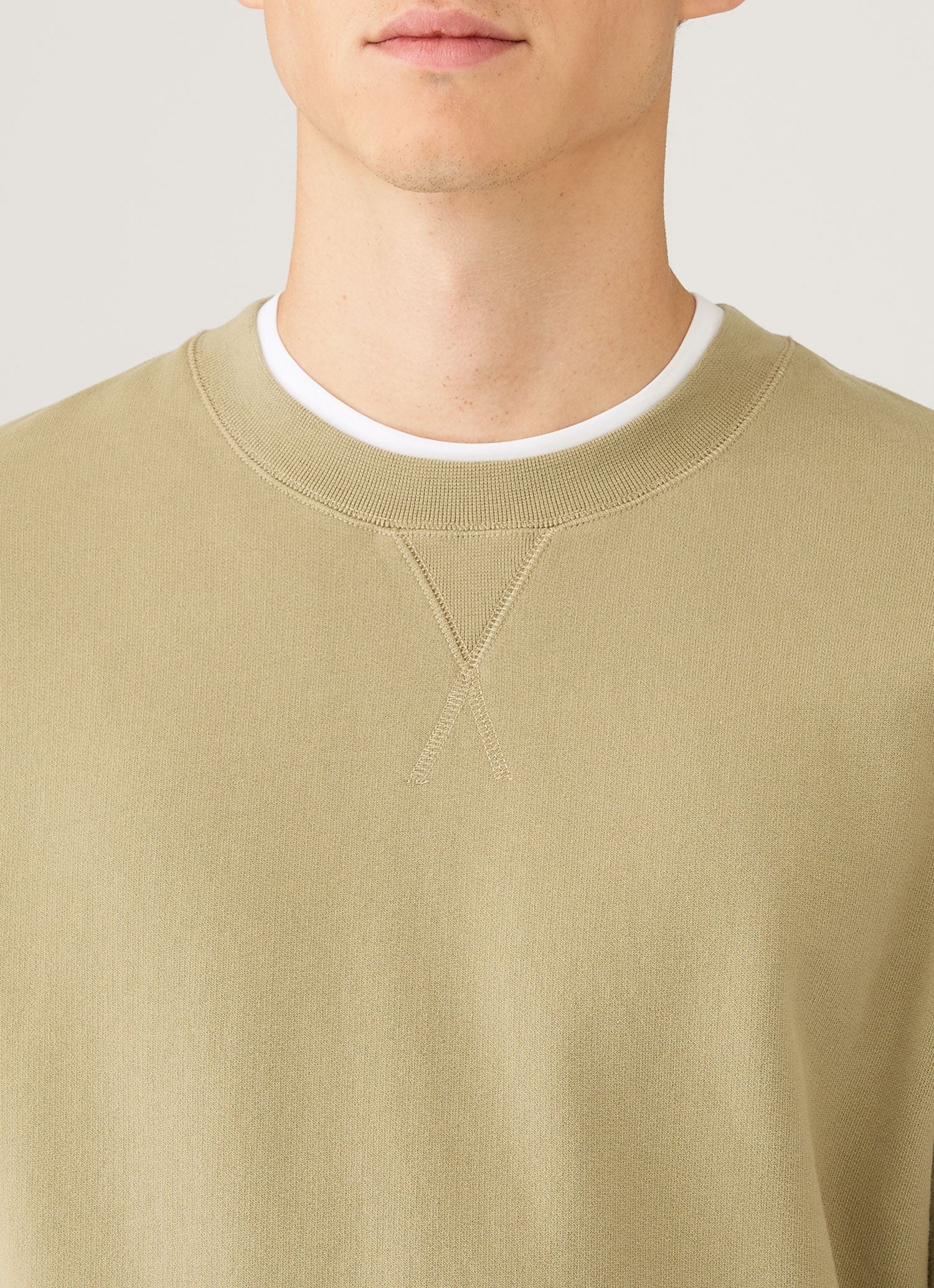 Men's Loopback Sweatshirt in Pistachio - Image 6