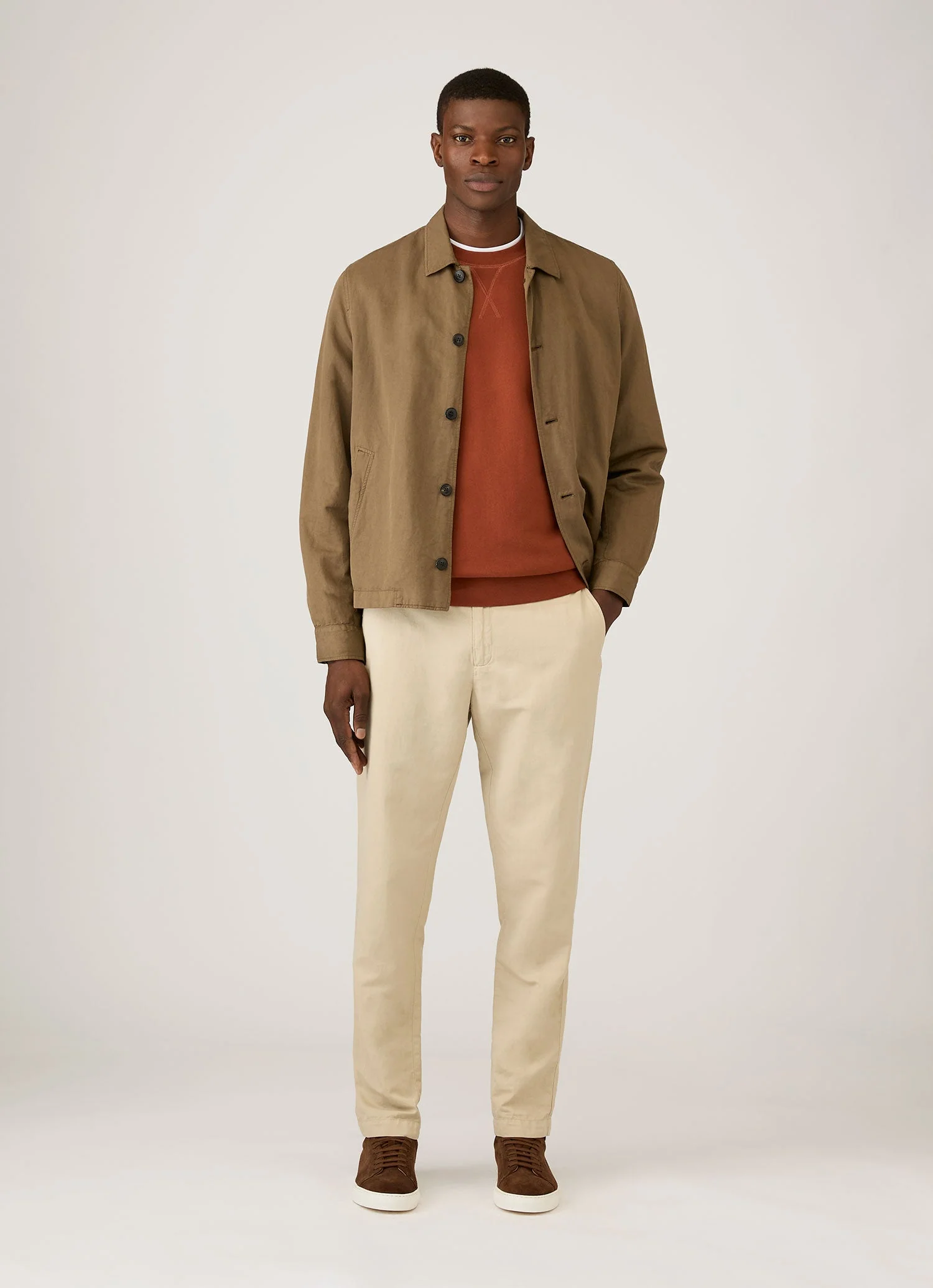 Men's Loopback Sweatshirt in Rust - Image 3