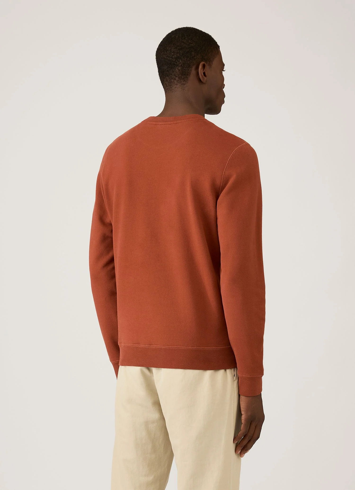 Men's Loopback Sweatshirt in Rust - Image 5