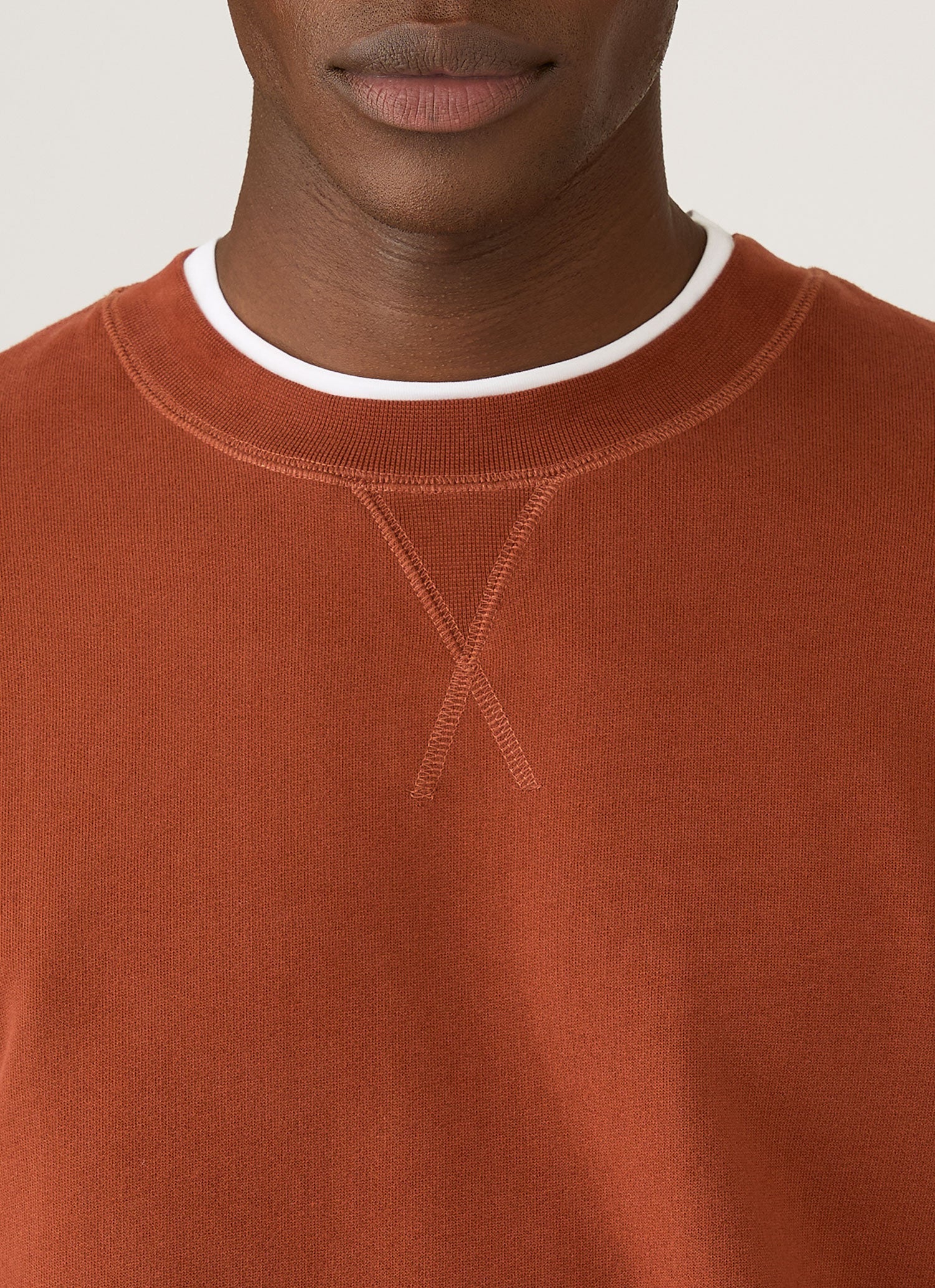 Men's Loopback Sweatshirt in Rust - Image 6