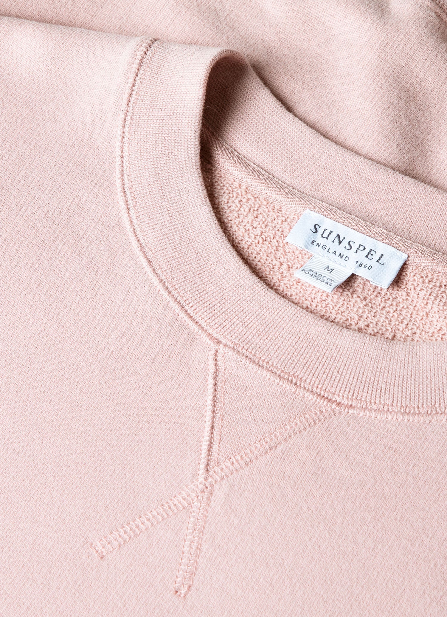 Men's Loopback Sweatshirt in Shell Pink - Image 4