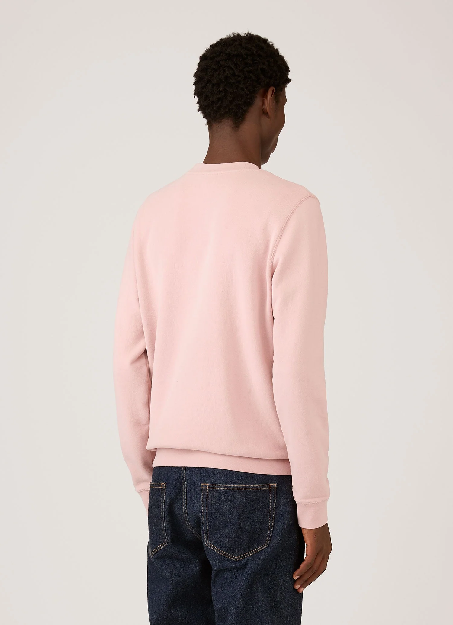 Men's Loopback Sweatshirt in Shell Pink - Image 5