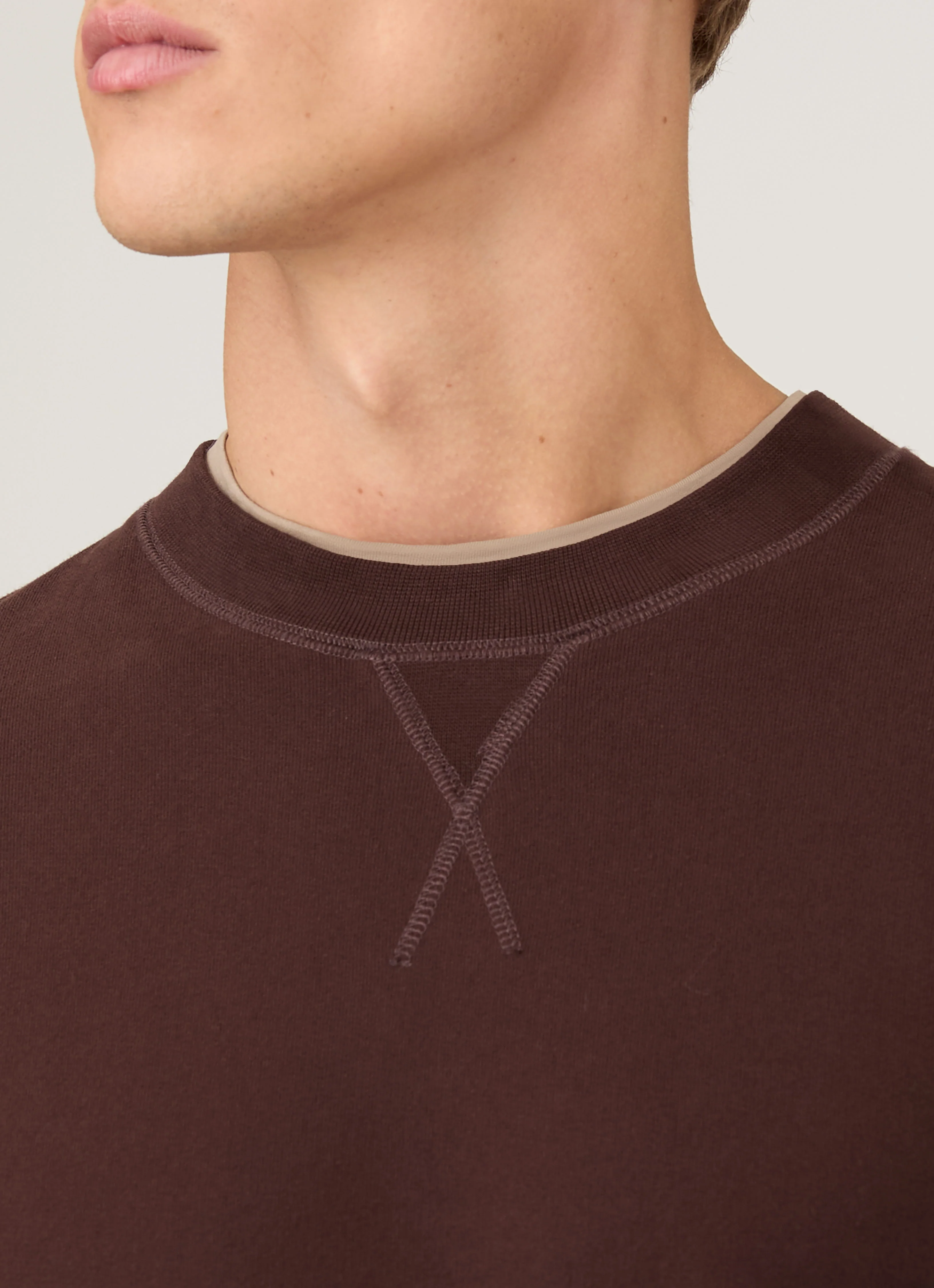 Men's Loopback Sweatshirt in Truffle - Image 6