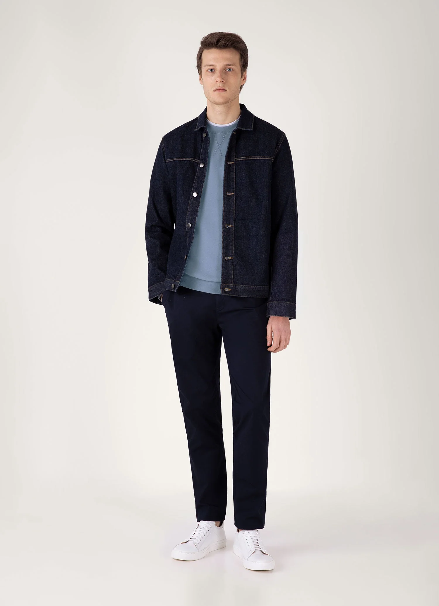 Men's Loopback Sweatshirt in Vintage Blue - Image 3