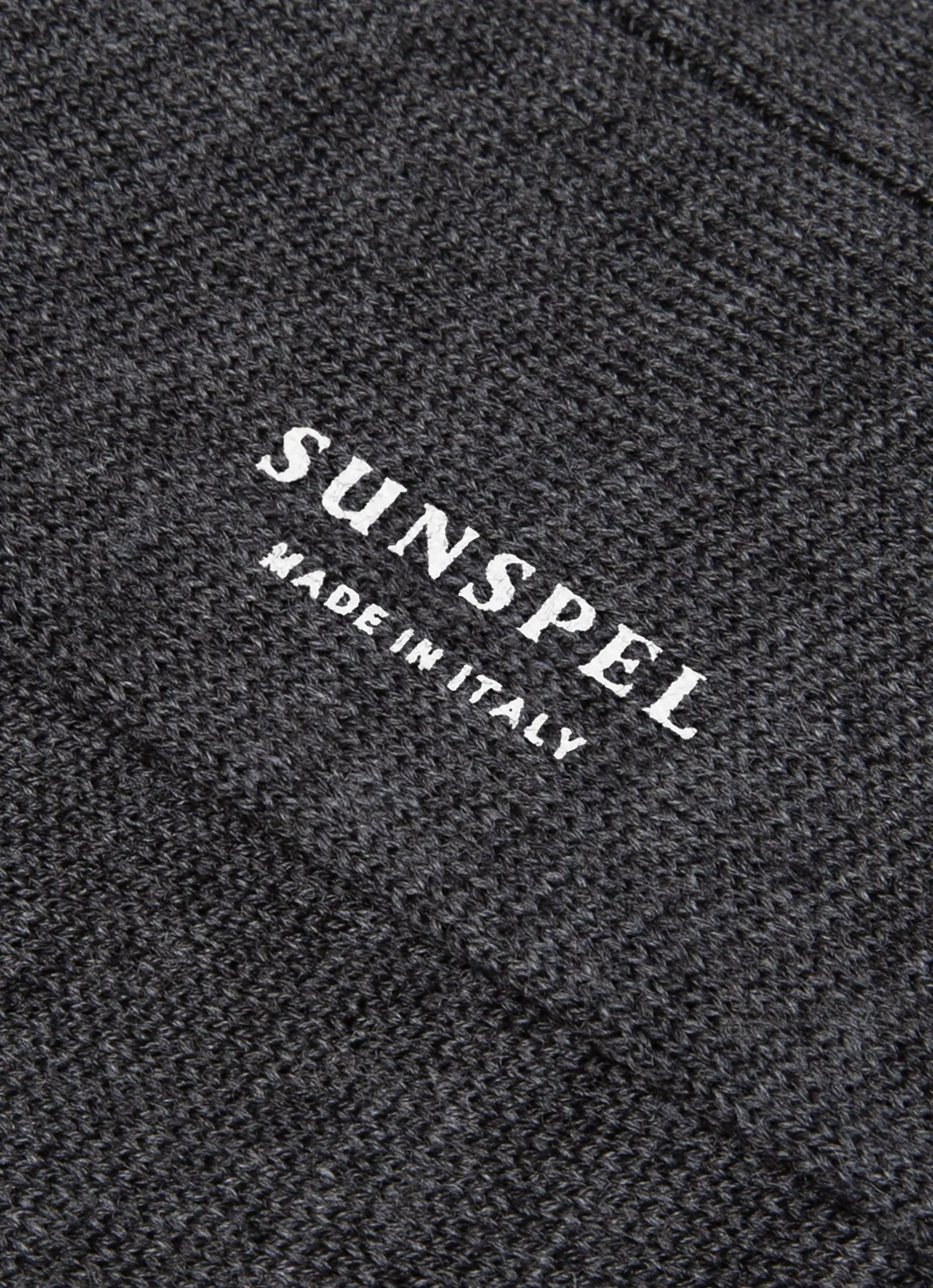 Men's Merino Wool Ribbed Socks in Charcoal Melange - Image 2