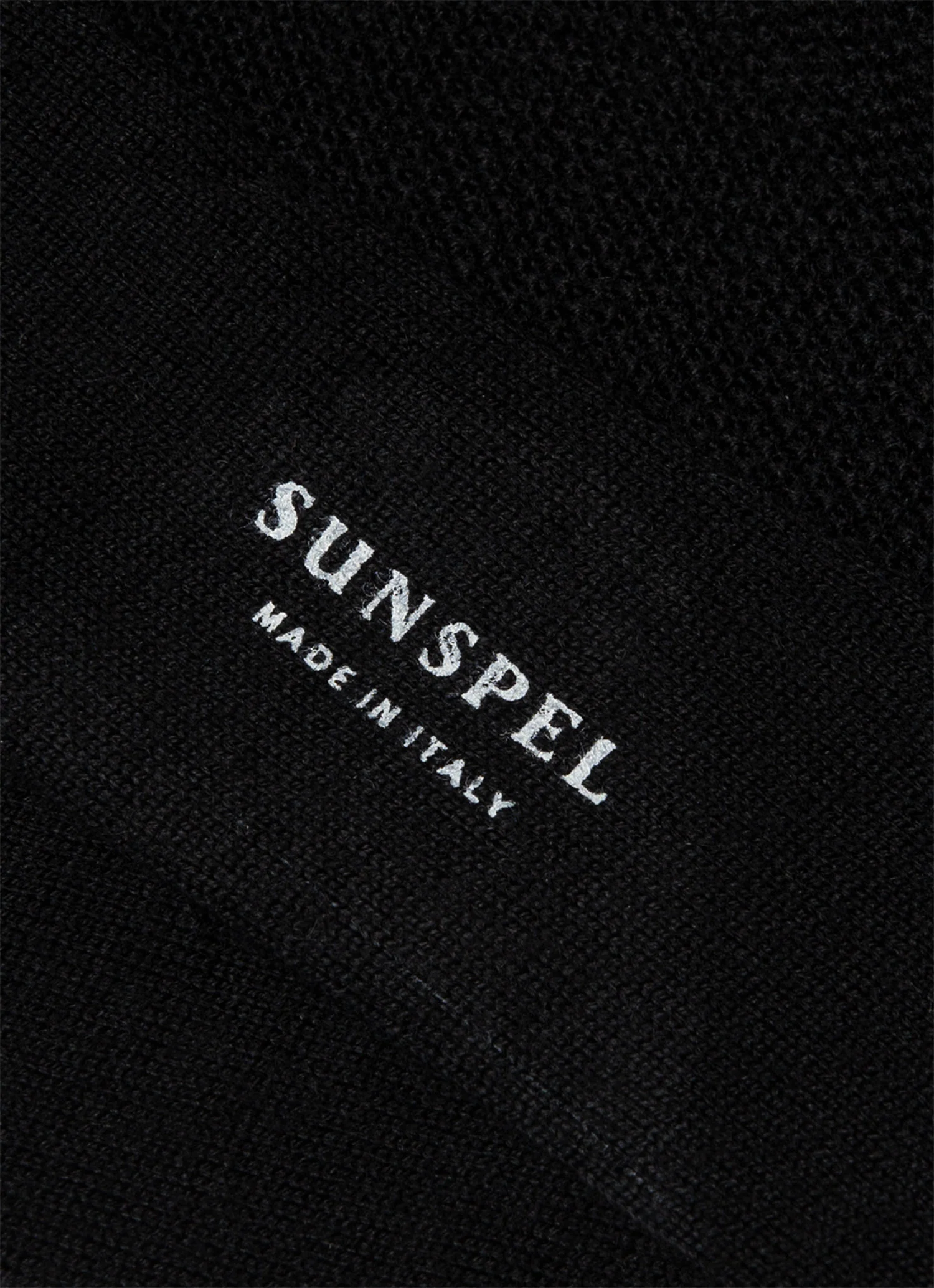Men's Merino Wool Waffle Socks in Black - Image 2