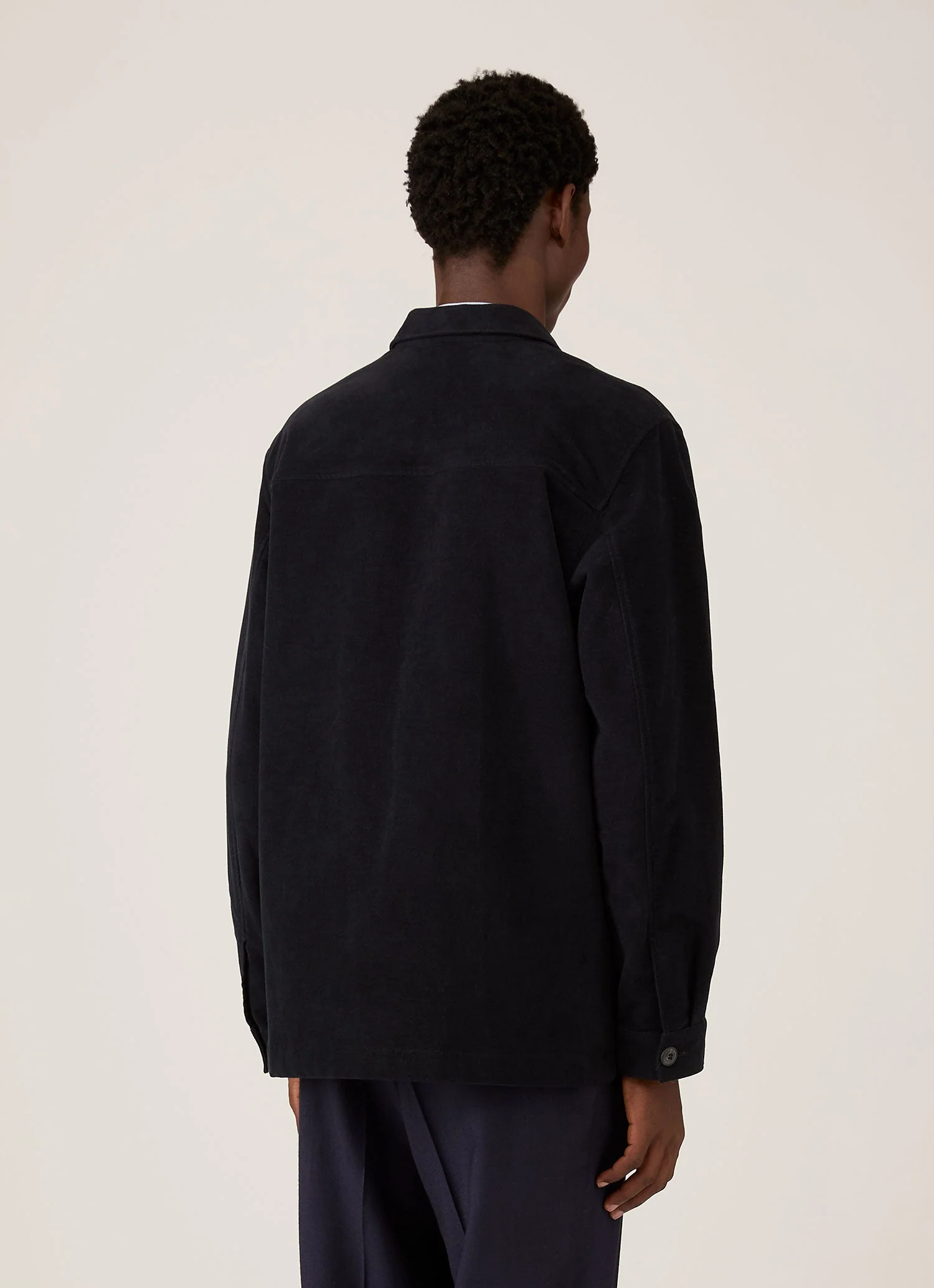 Men's Moleskin Twin Pocket Jacket in Navy - Image 5