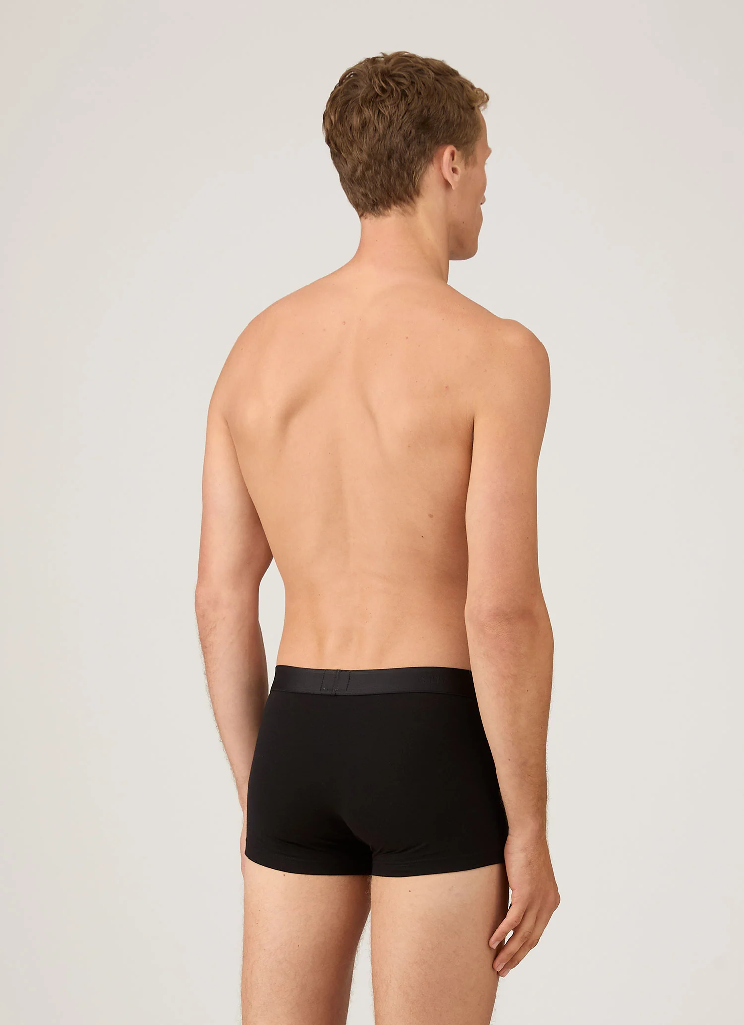 Men's Stretch Cotton Trunks 3-Pack in Black - Image 3