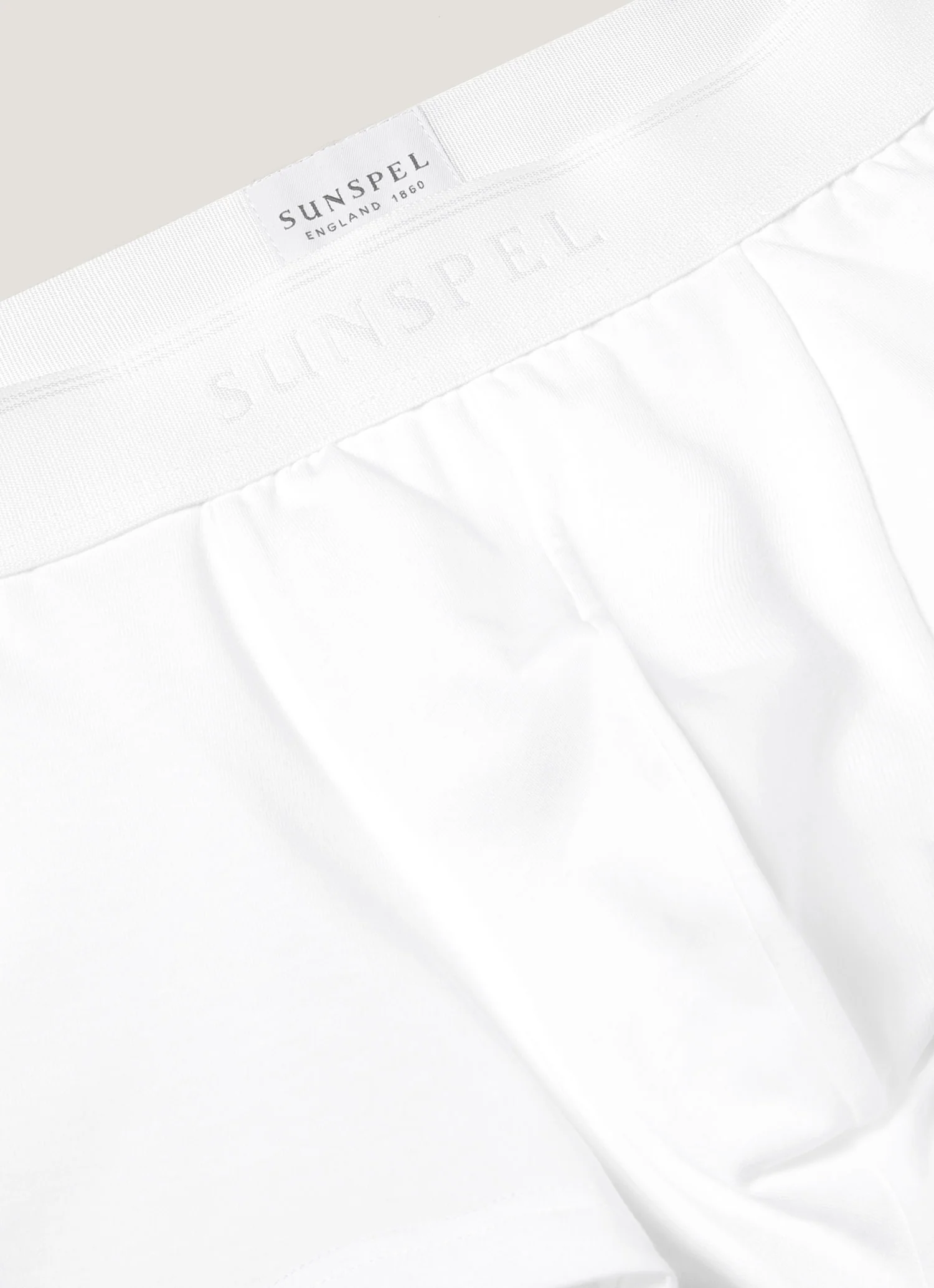 Men's Stretch Cotton Trunks 3-Pack in White - Image 4