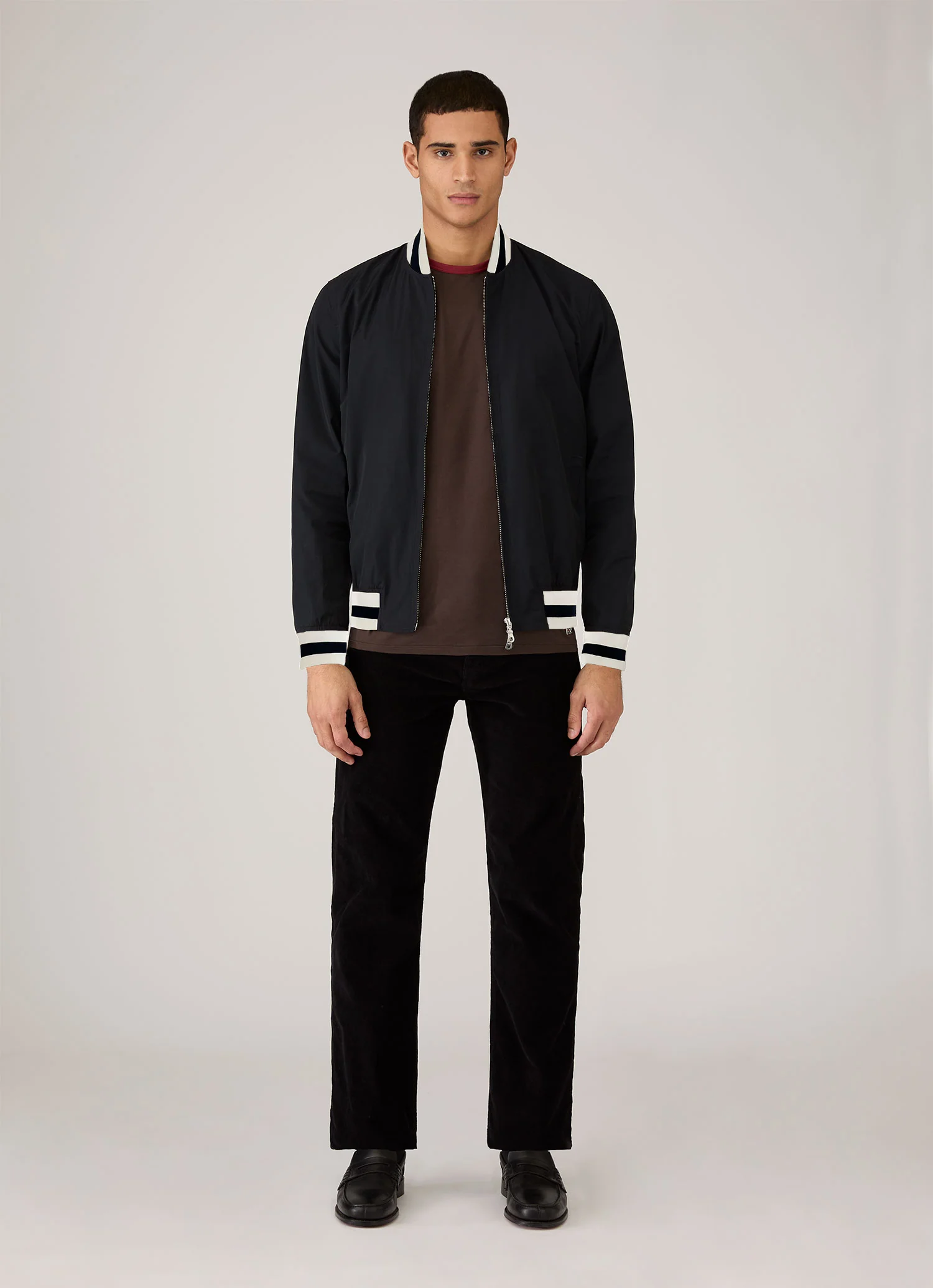 Men's Sunspel x Paul Weller Corduroy Trouser in Black - Image 3