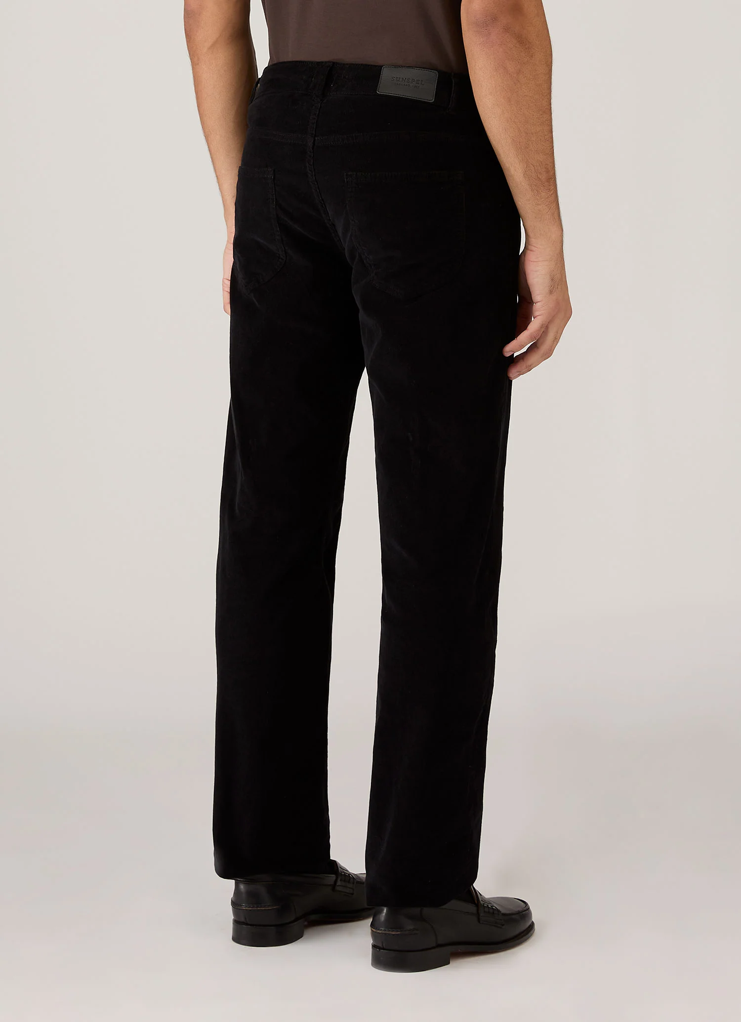 Men's Sunspel x Paul Weller Corduroy Trouser in Black - Image 5