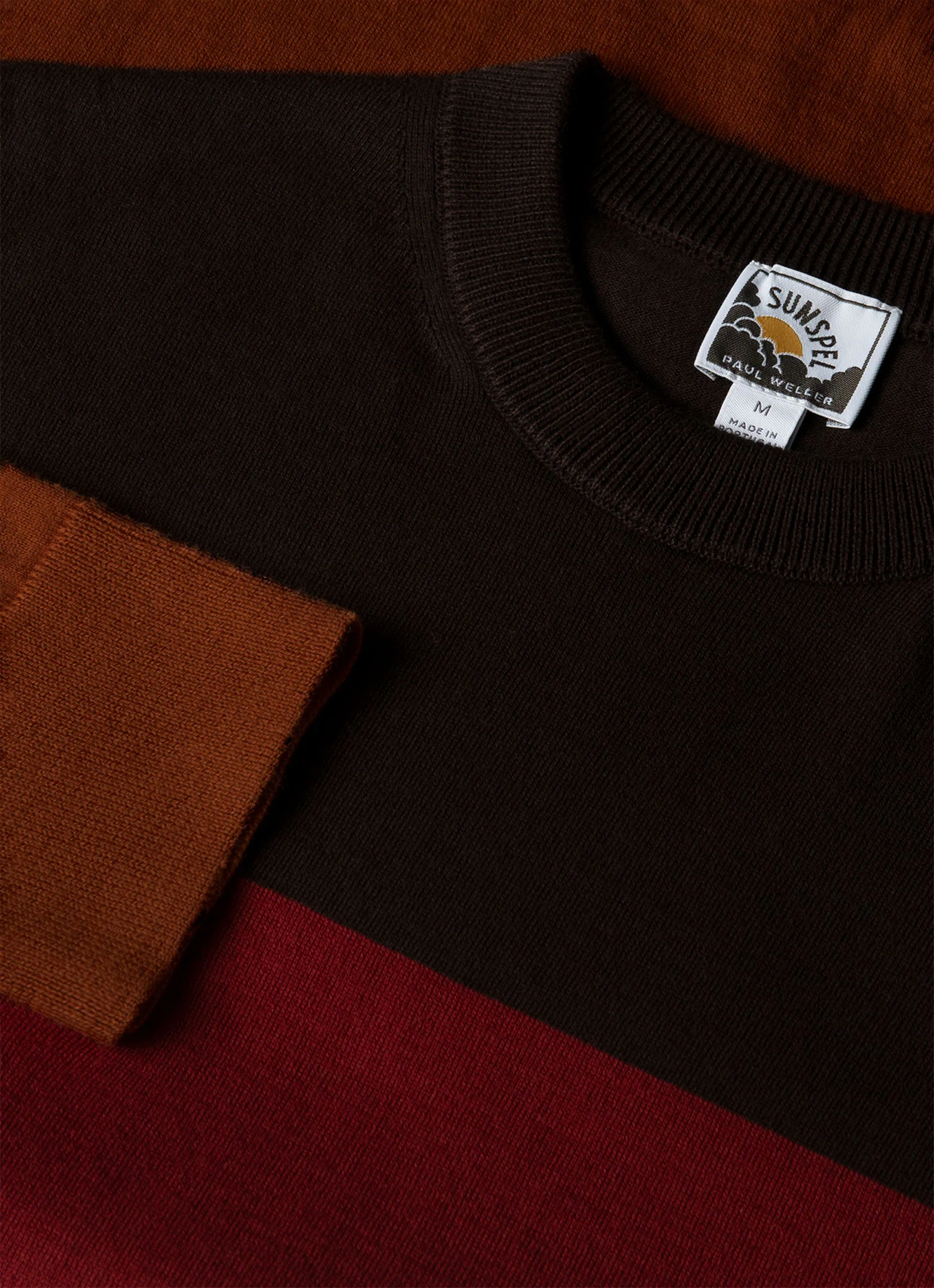 Men's Sunspel x Paul Weller Jumper in Dark Brown - Image 4