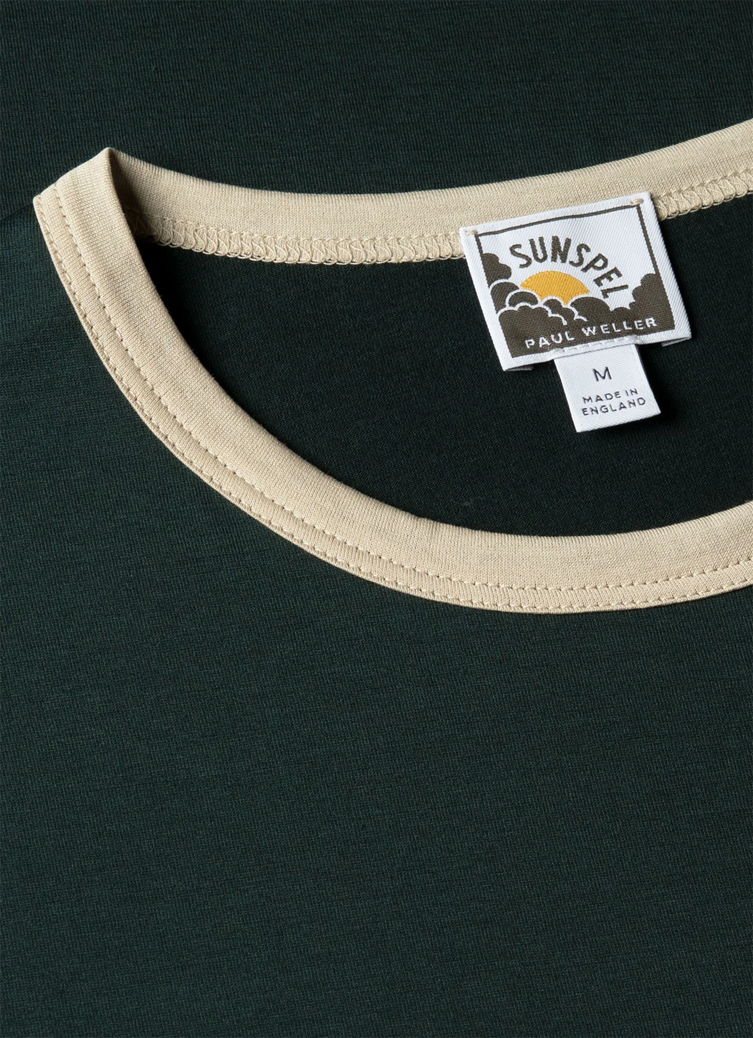 Men's Sunspel x Paul Weller Ringer T-shirt in Forest - Image 4