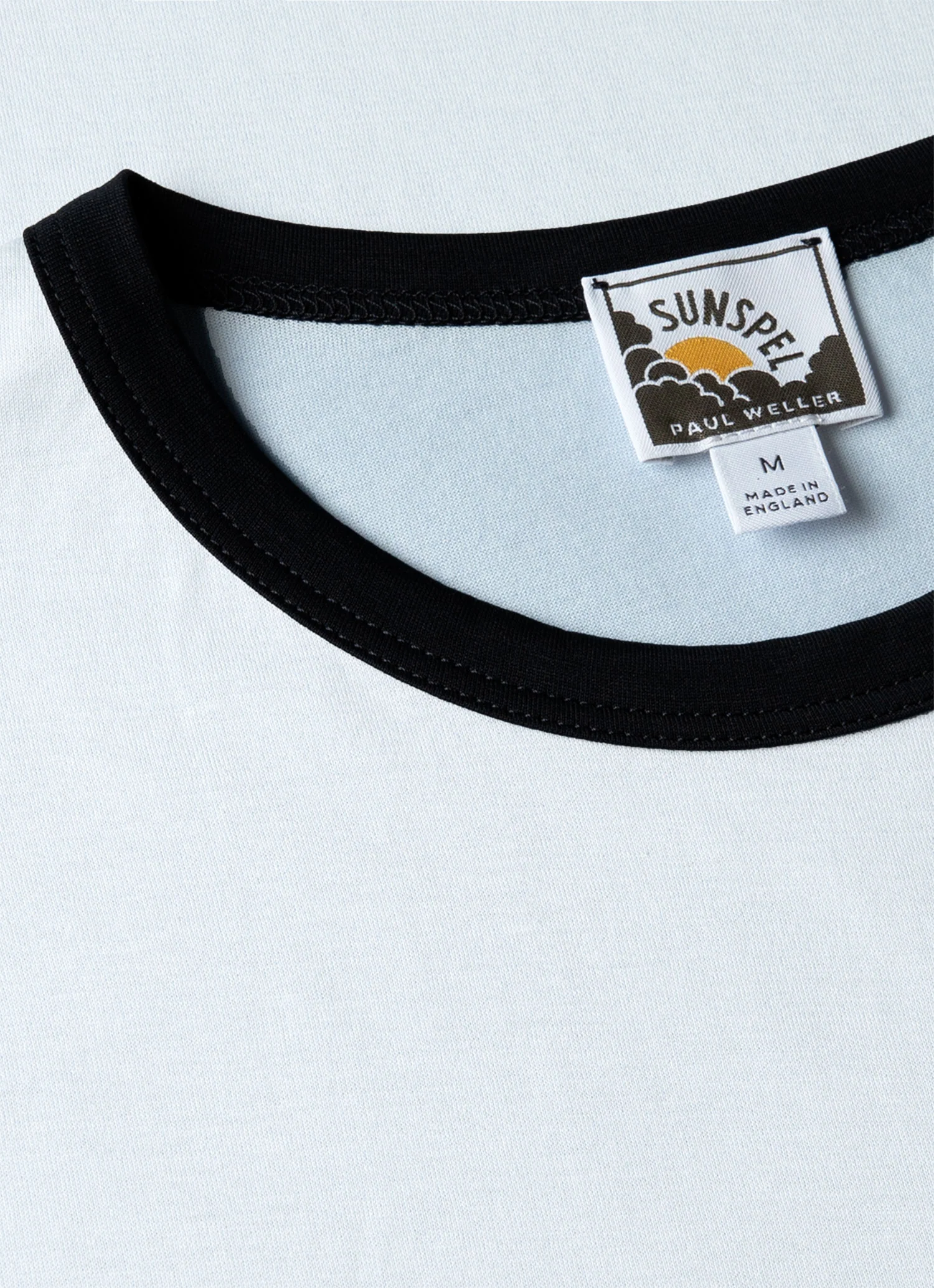 Men's Sunspel x Paul Weller Ringer T-shirt in Ice Blue - Image 4