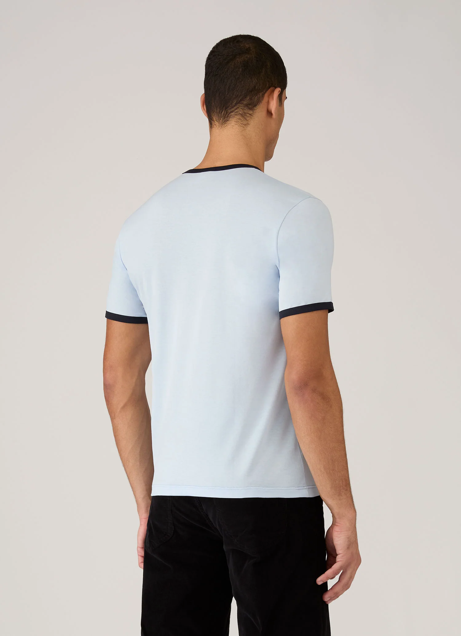 Men's Sunspel x Paul Weller Ringer T-shirt in Ice Blue - Image 5