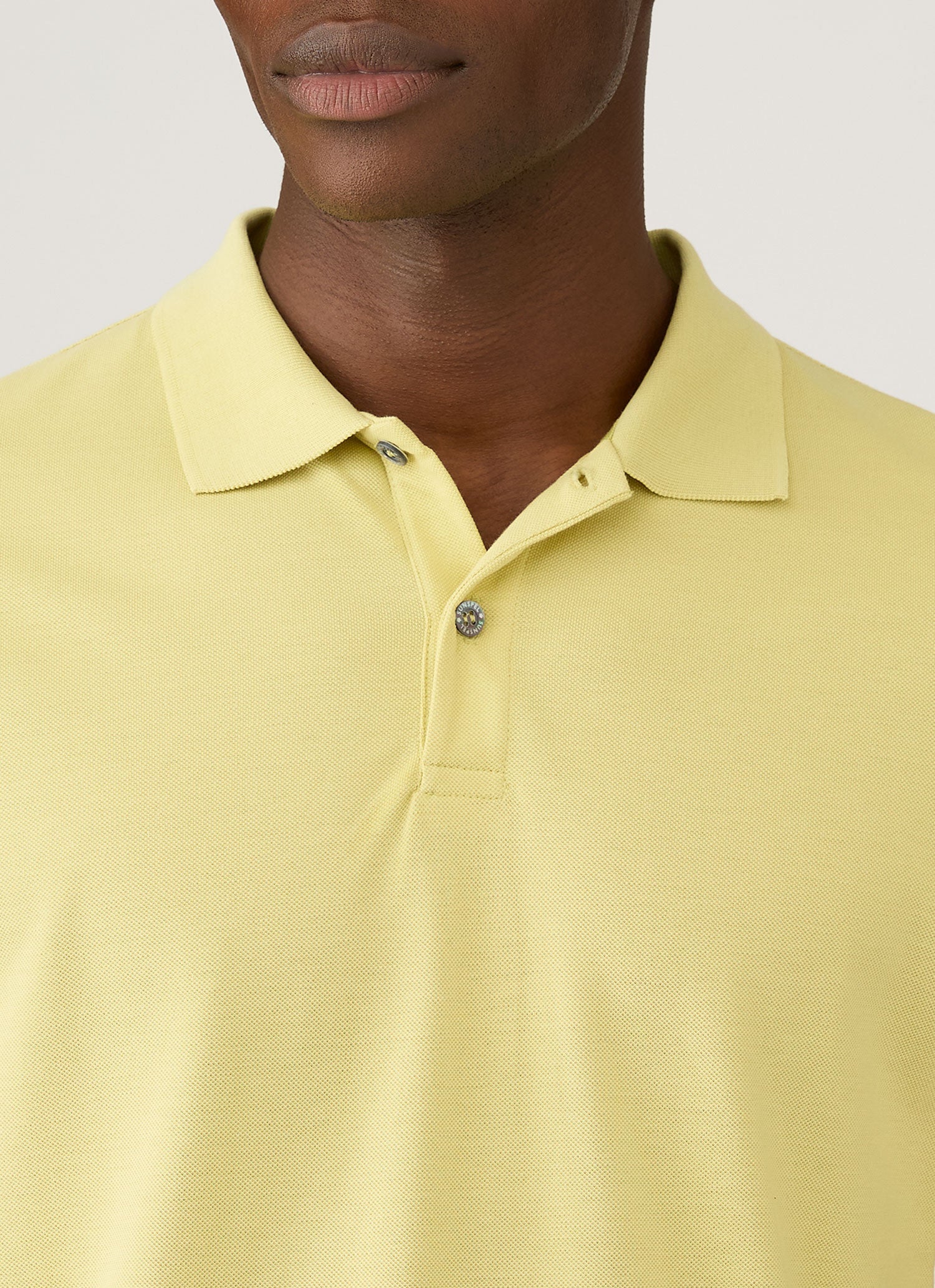 Men's Piqué Polo Shirt in Avocado - Image 6